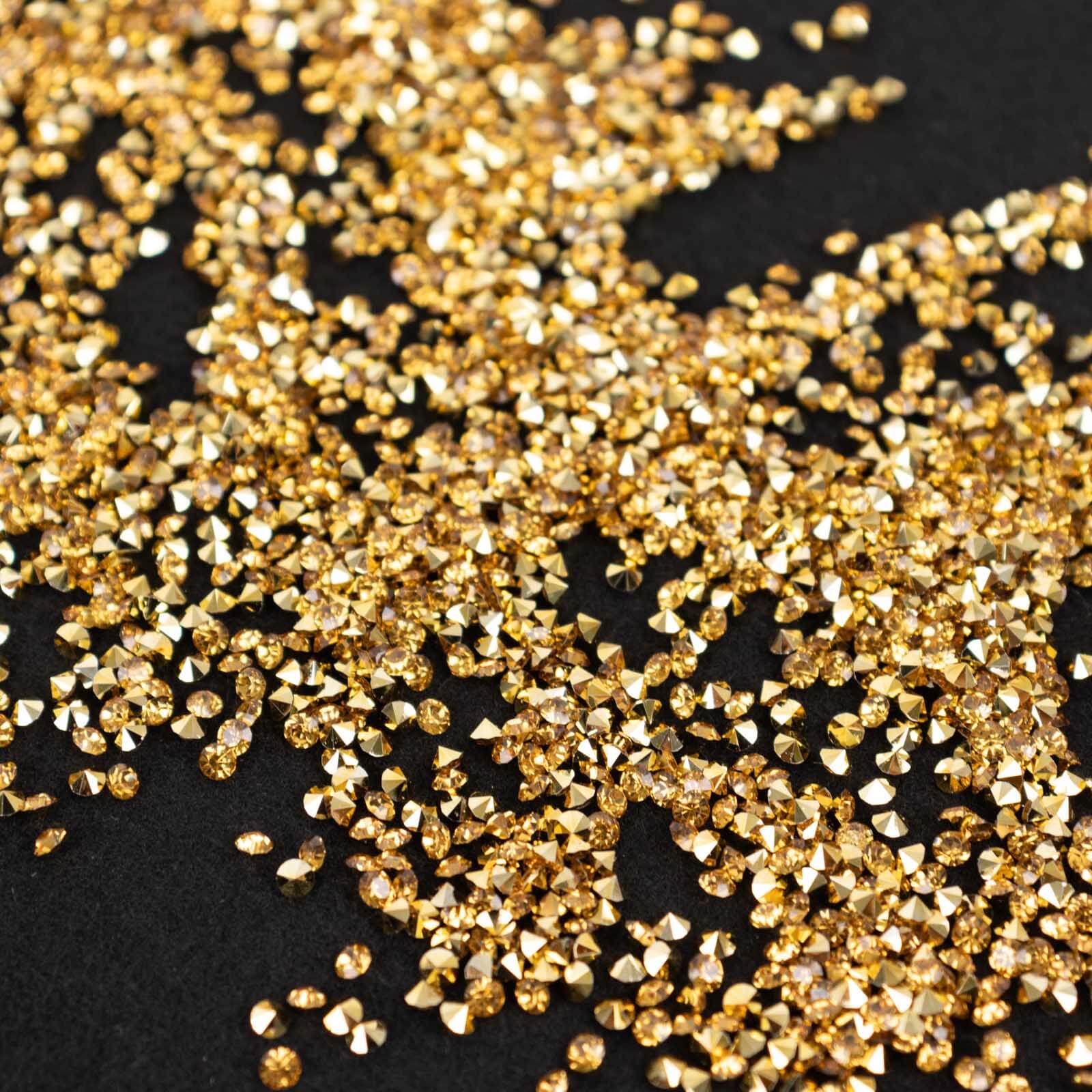 Hot Deal! 14400 Pcs 3mm Gold Faux Diamond Rhinestone Vase Fillers for Wedding Decor