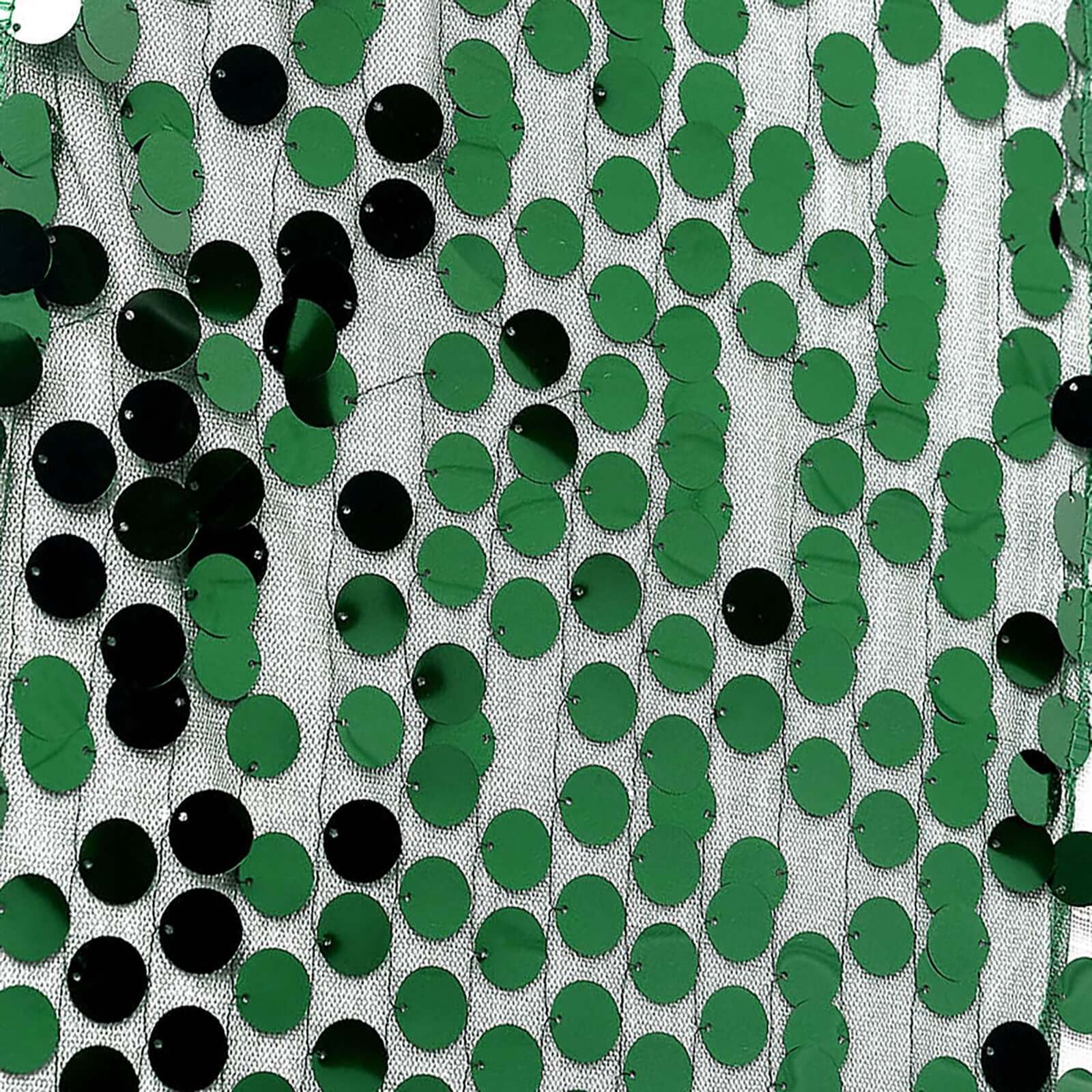 13x108 Hunter Emerald Green Big Payette Sequin Table Runner - Stunning Design