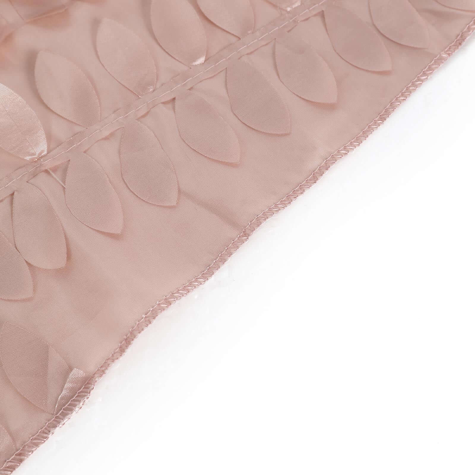 Dusty Rose Taffeta 120-Inch Round Tablecloth with 3D Leaf Petal Design