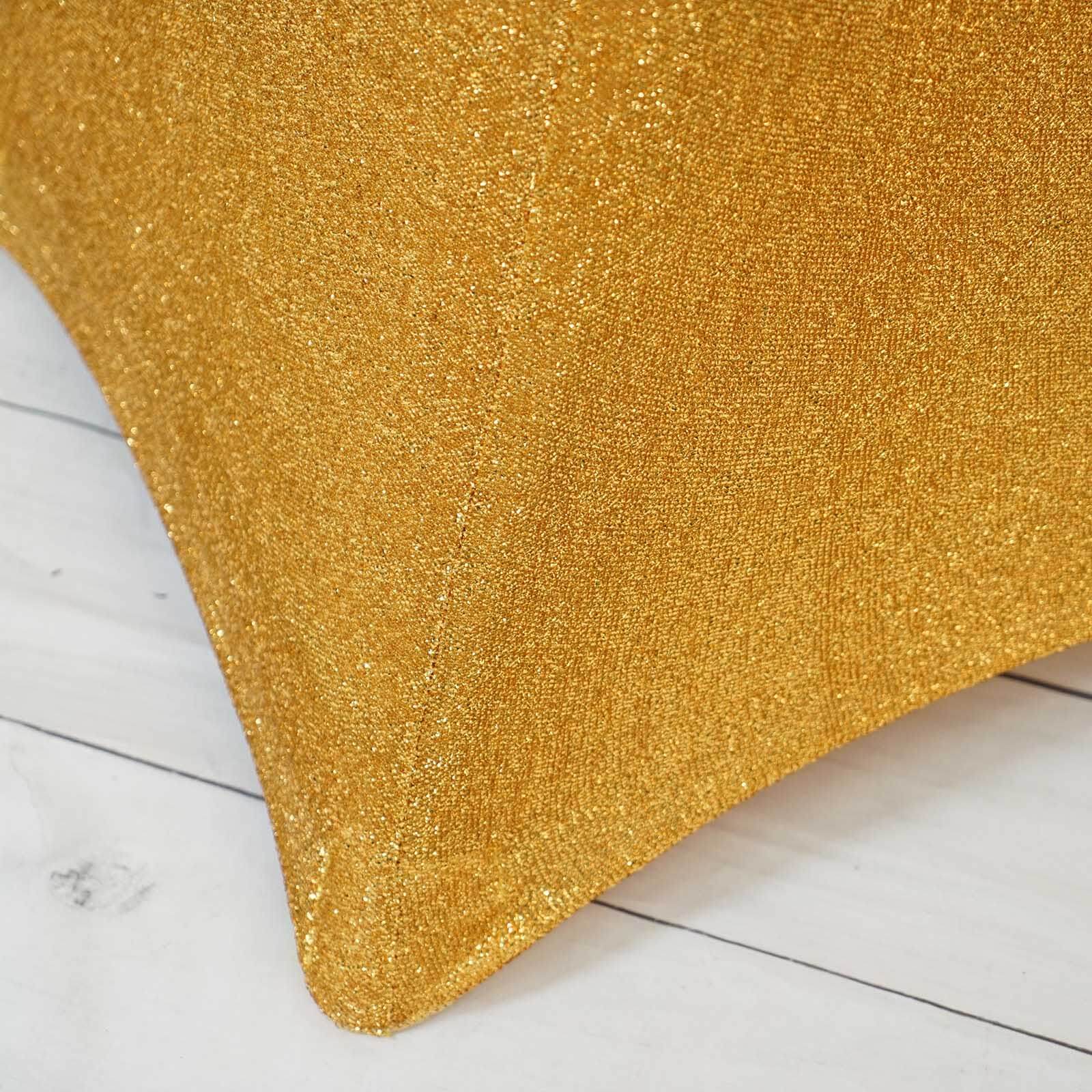Gorgeous Gold Metallic Spandex Cocktail Table Cover - Perfect Stretch Fit for 24'-36' Tables