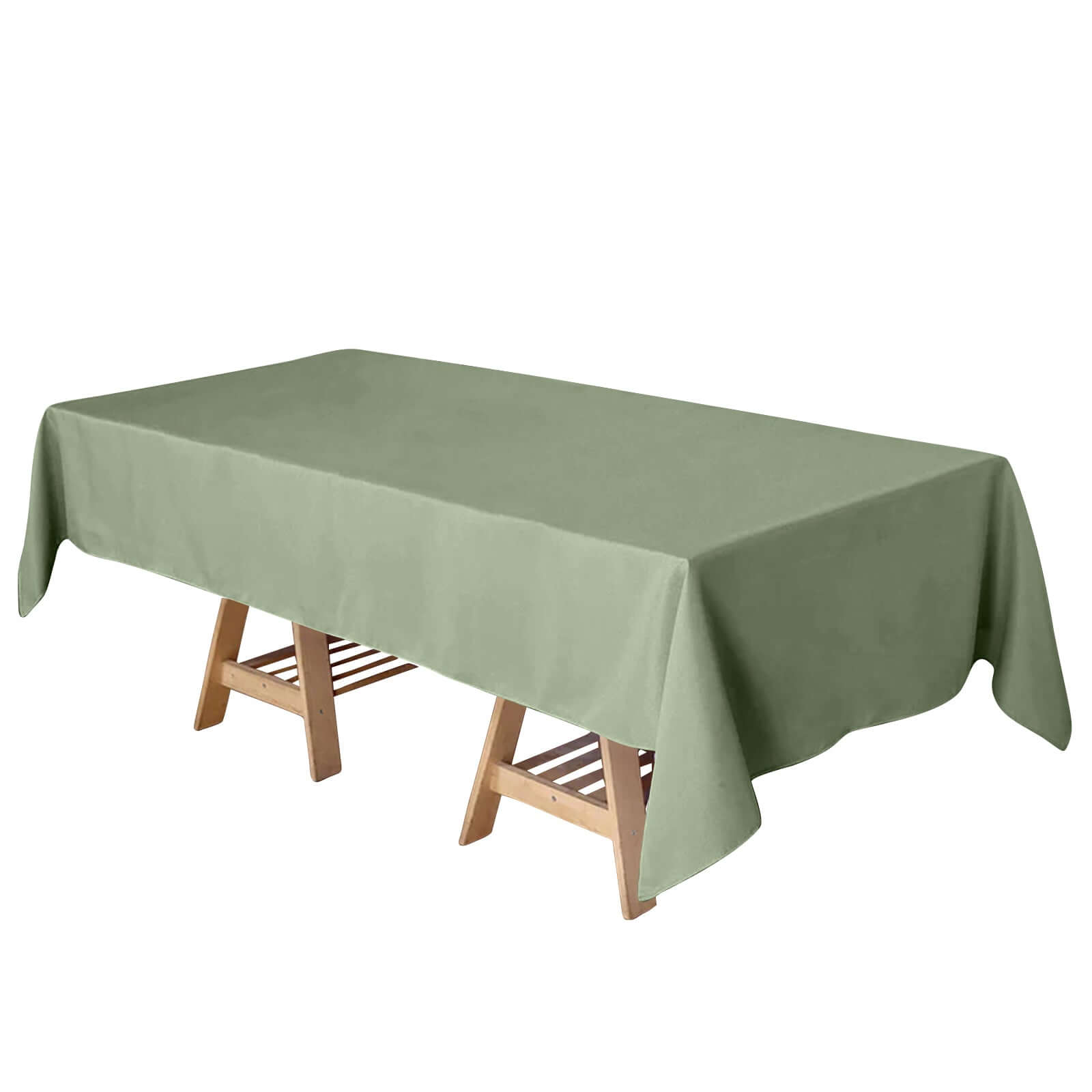 Dusty Sage Green 60x102 Polyester Rectangle Tablecloth - Durable & Stylish