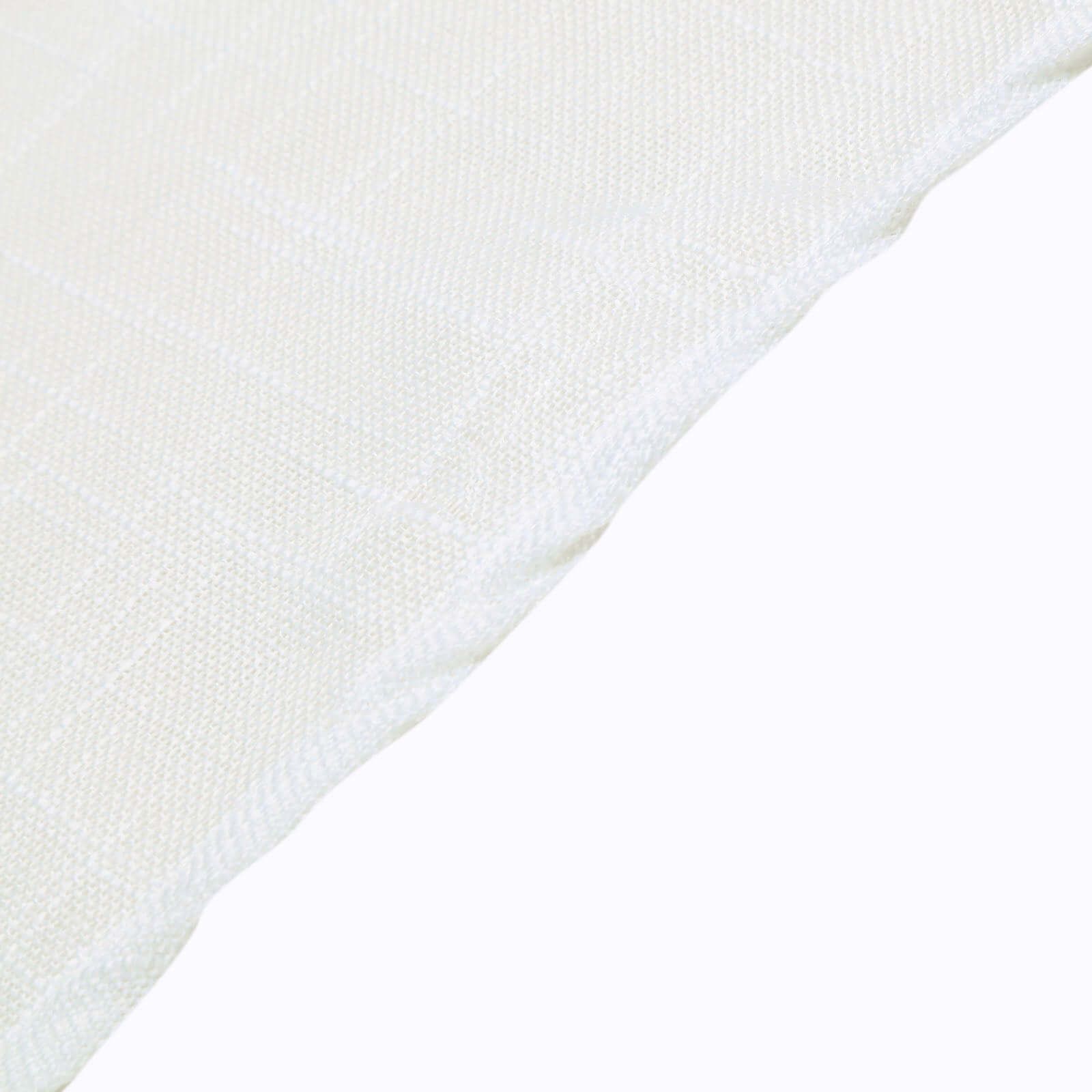 White Faux Linen 90x132 Rectangular Tablecloth - Ideal for Weddings & Special Events, Wrinkle-Resistant!
