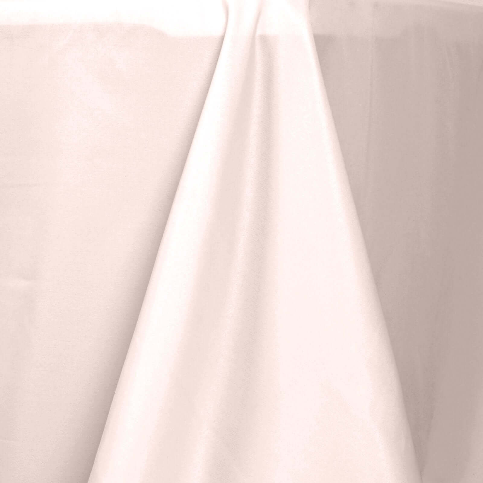 Wrinkle-Resistant Seamless Blush Polyester Rectangle Tablecloth 90x132