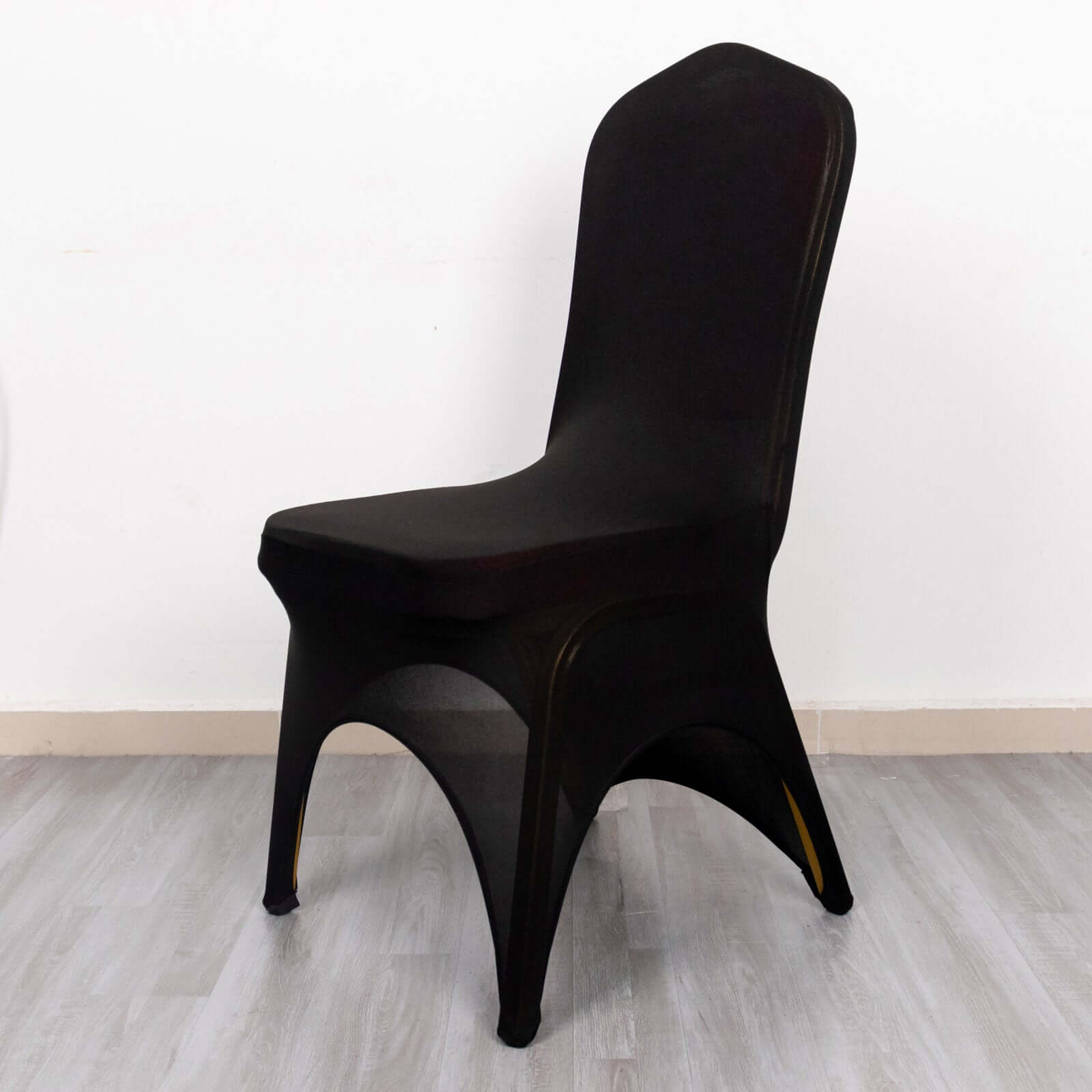 Hot! Black Premium Stretch Spandex Banquet Chair Cover - Durable 160GSM Fabric with 3 - Way Arch & Foot Pockets