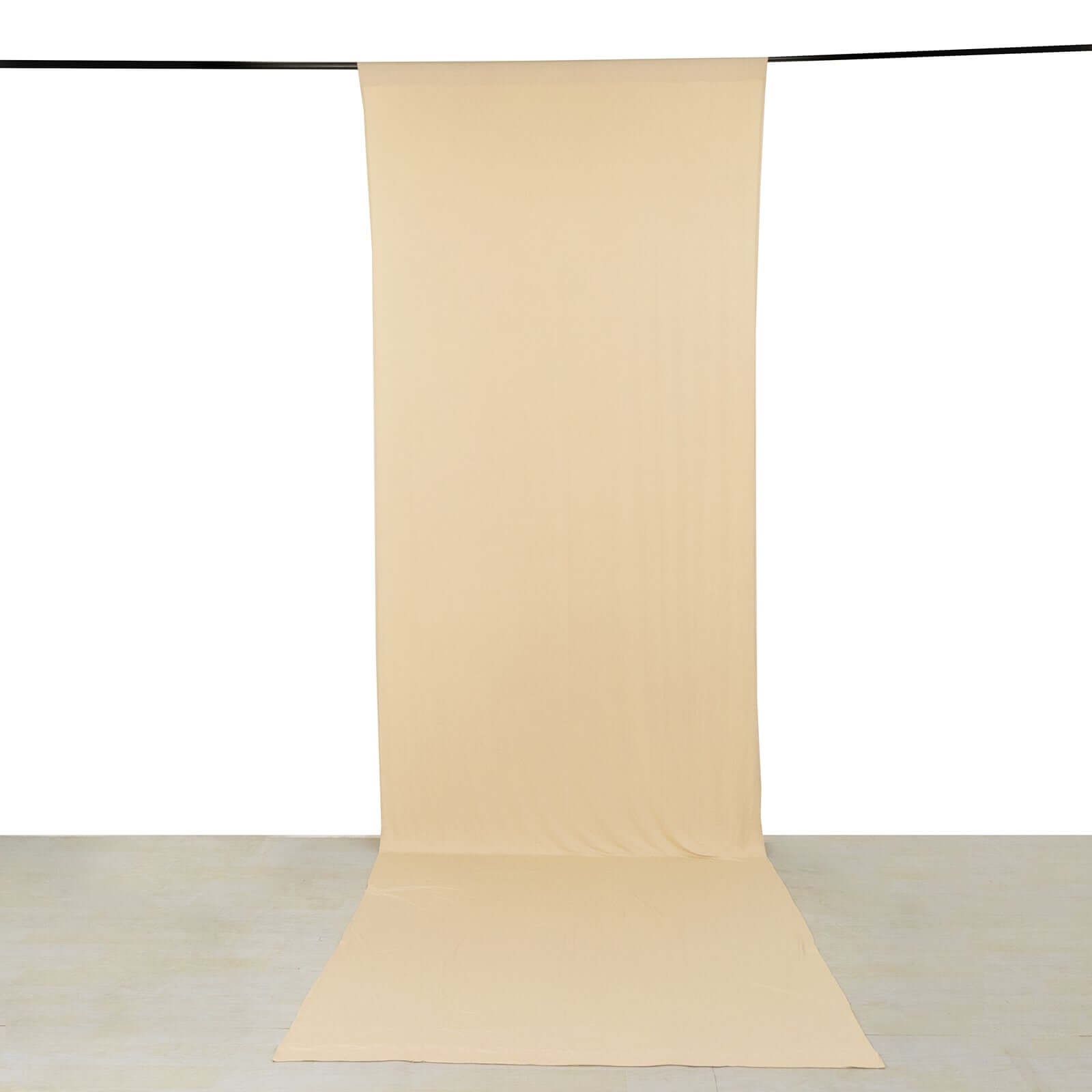 Hot Deal! 5ft x 16ft Beige Wrinkle-Free 4-Way Stretch Spandex Event Backdrop Drapes with Rod Pockets