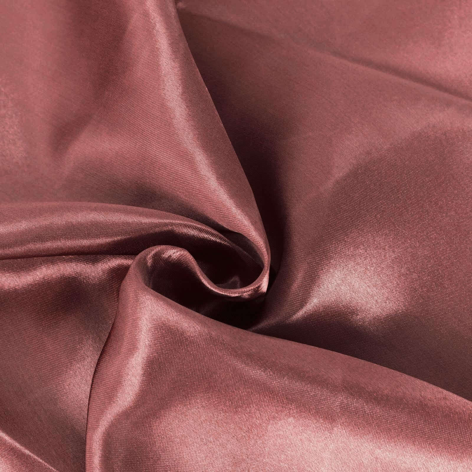 Exclusive Satin 108 Round Tablecloth in Cinnamon Rose - Smooth & Lustrous