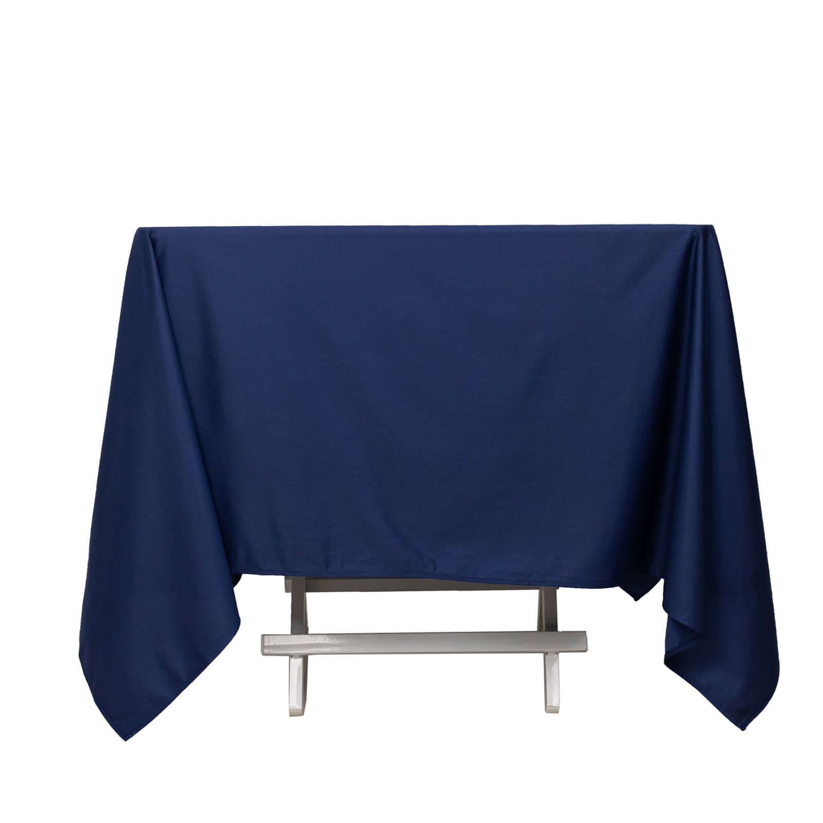 Navy Blue Premium 70x70 Scuba Square Tablecloth - Anti - Wrinkle & Stain - Resistant