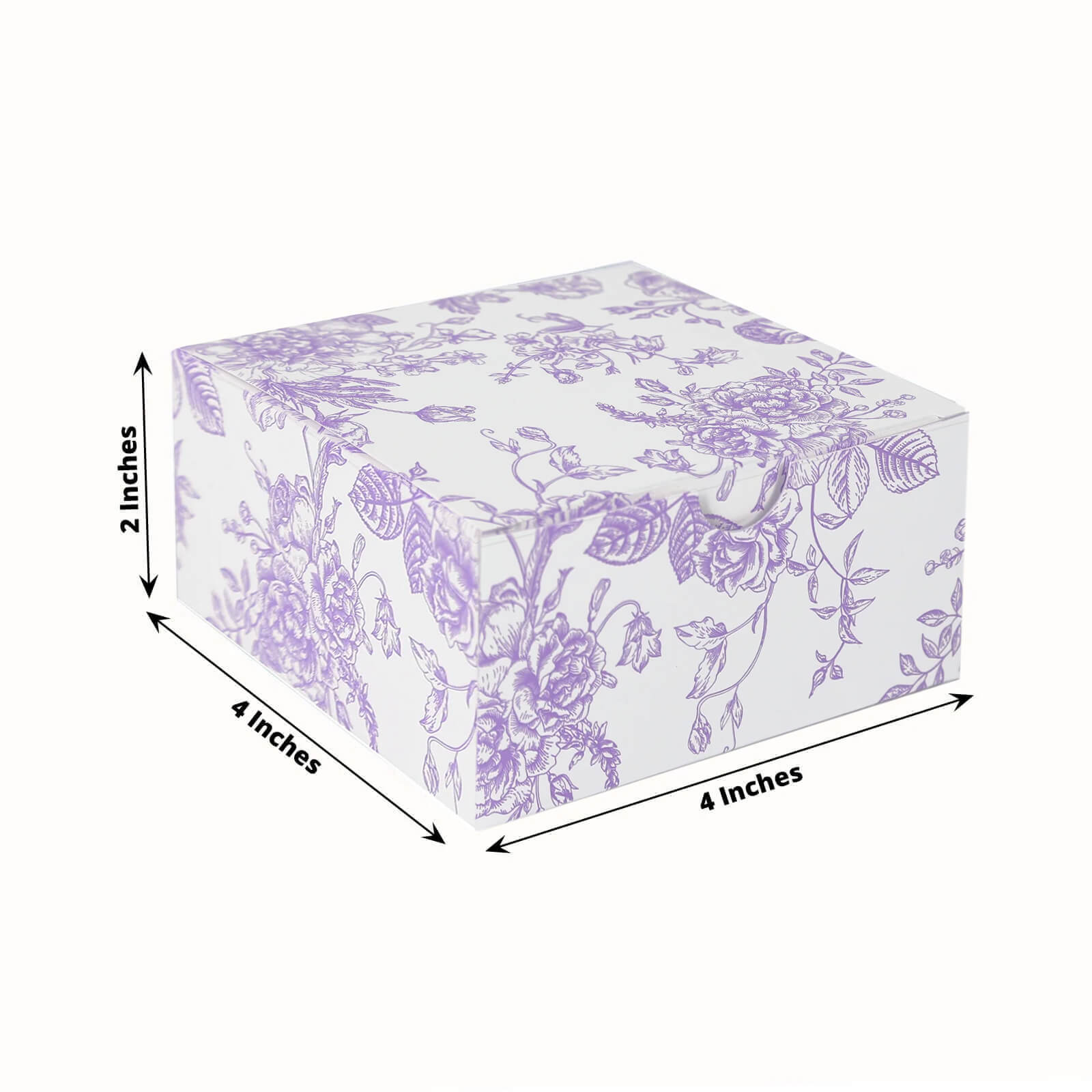 25-Pack French Toile Pattern Party Favors Boxes: Matte Lavender & White Candy Gift Boxes