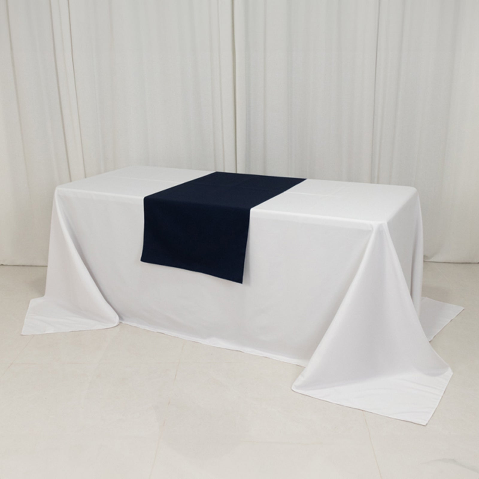 Extra Wide Navy Blue Premium Polyester 24x72 Sublimation Printable Table Runner