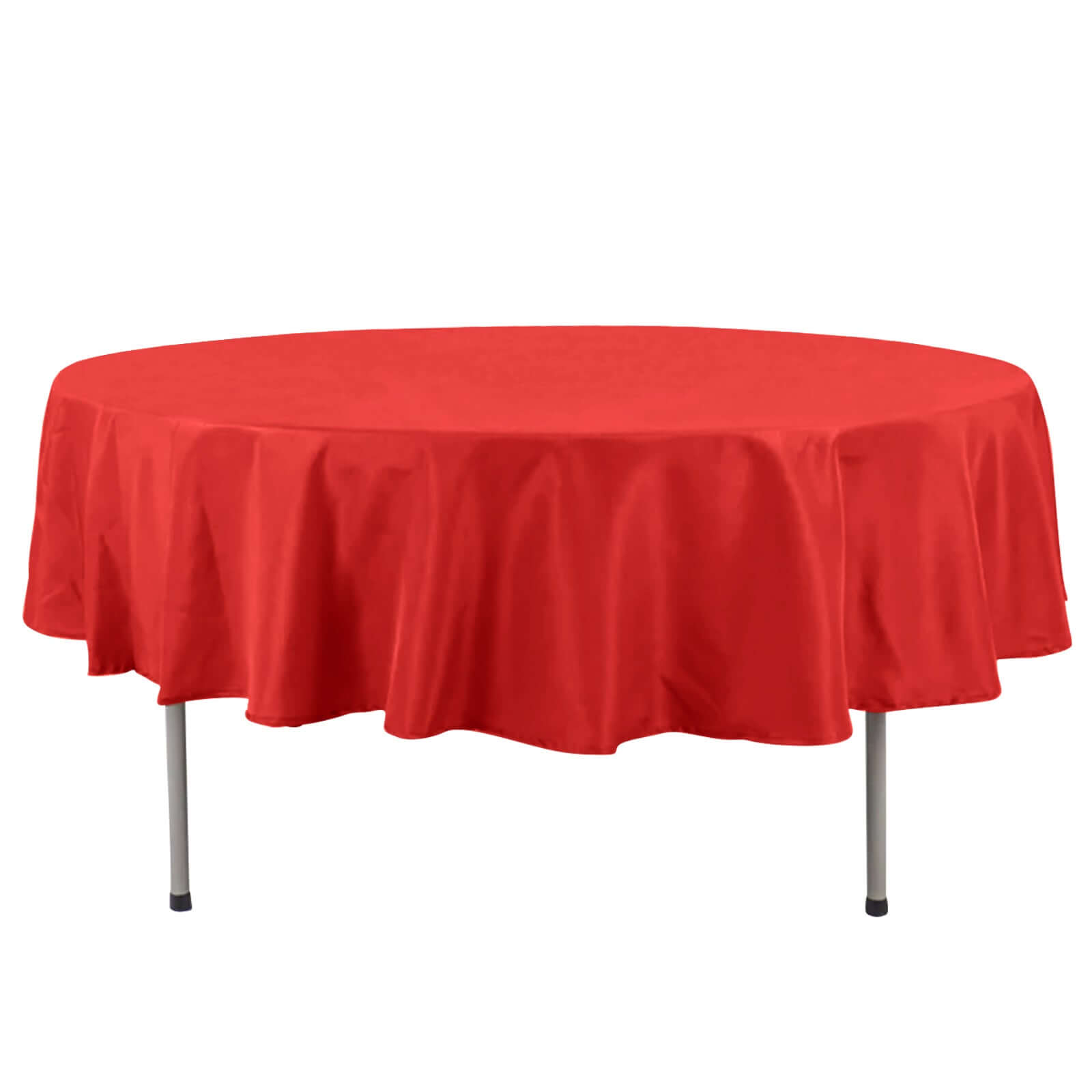 Hot Sale! Red 90-Inch Premium Polyester Round Tablecloth - Stain & Wrinkle Resistant, 220GSM