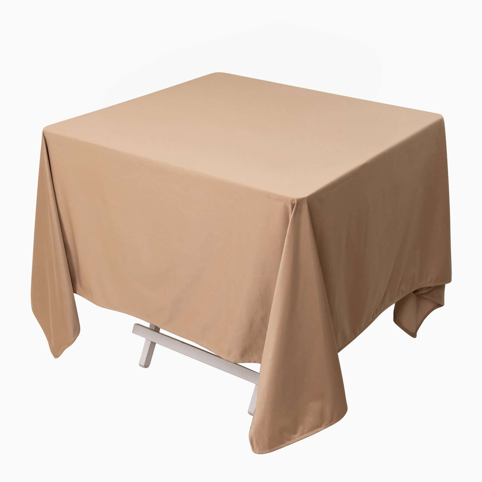 Nude Premium 70x70 Wrinkle-Free & Stain-Resistant Scuba Square Tablecloth