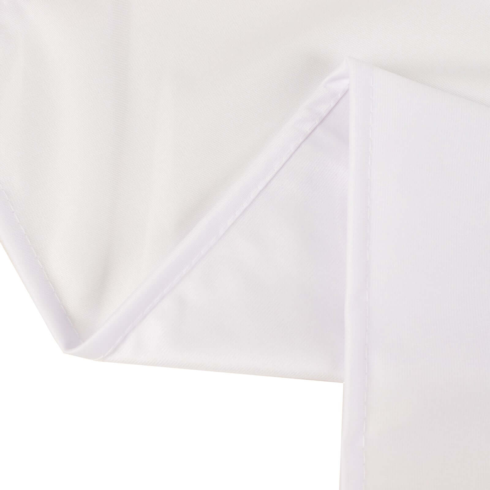 Premium Wrinkle-Free & Stain-Resistant White Scuba Round 108 Tablecloth for Elegant Events