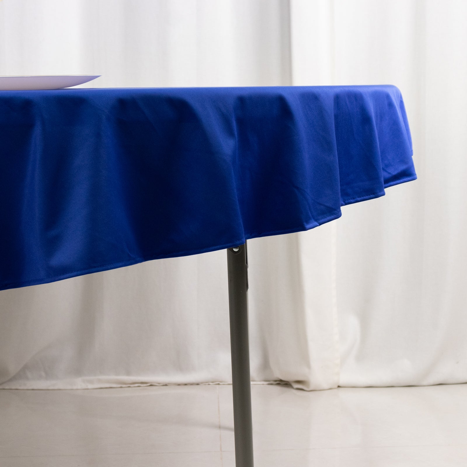 Royal Blue 70-Inch Wrinkle-Free & Stain-Resistant Premium Scuba Round Tablecloth