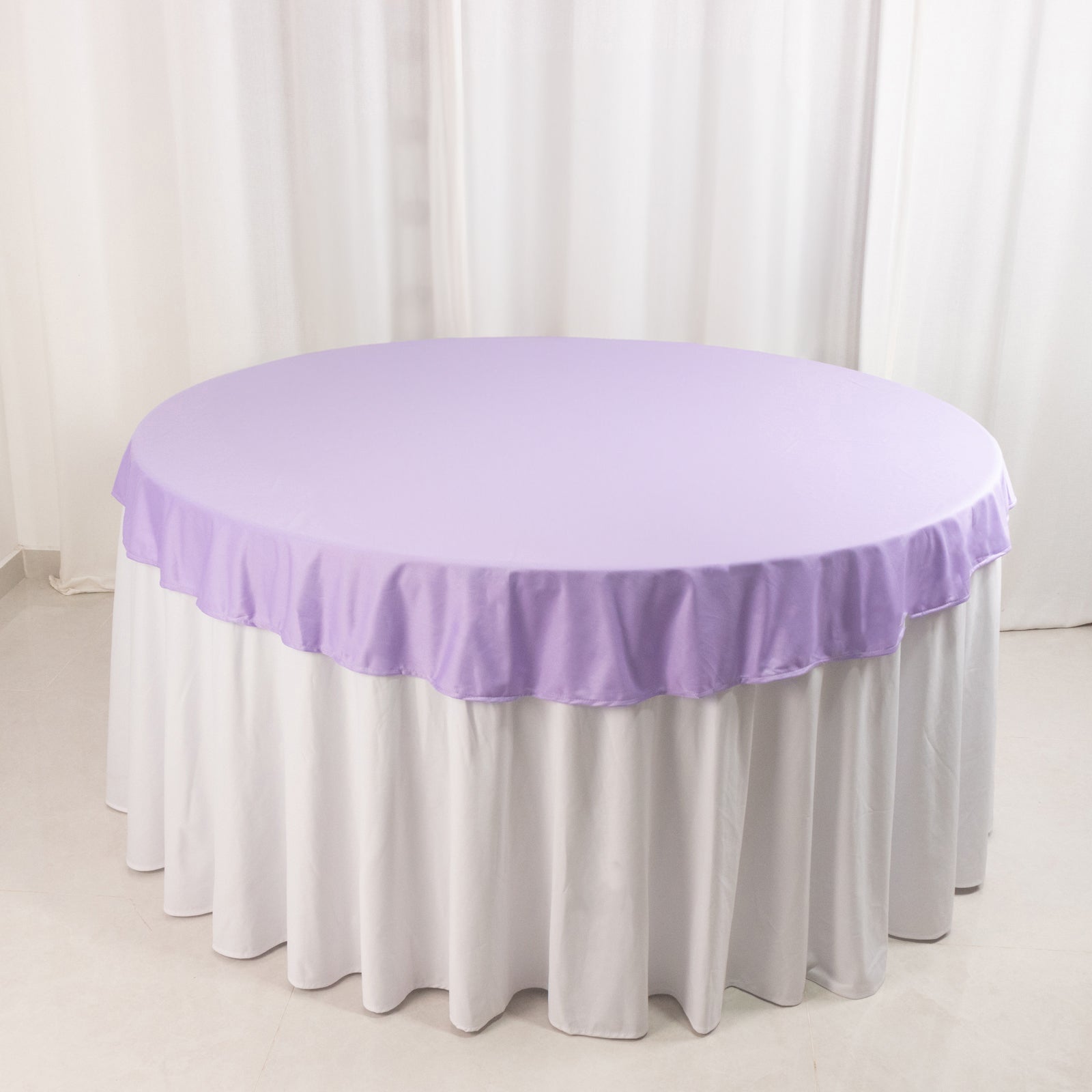 Premium Lavender 70' Round Scuba Tablecloth - Wrinkle & Stain Resistant