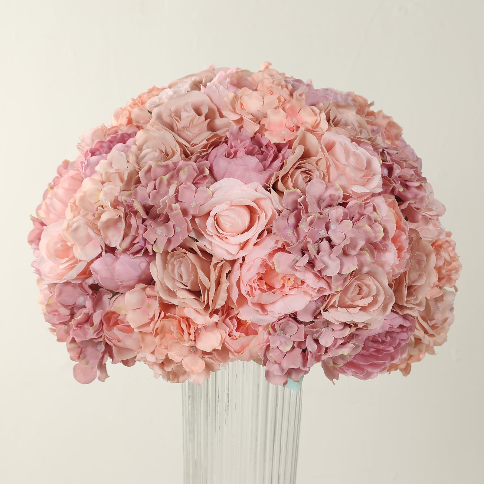 Hot Sale! Large Blush Artificial Silk Rose Flower Balls for Wedding Centerpieces and Table Decor