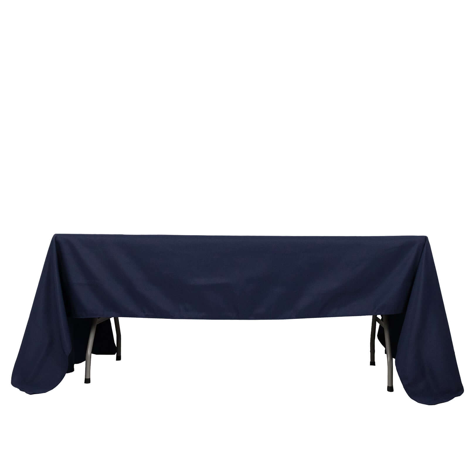 Navy Blue Premium Polyester 60x126 Rectangle Tablecloth - Stain-Resistant 220GSM Finish, Ideal for Events