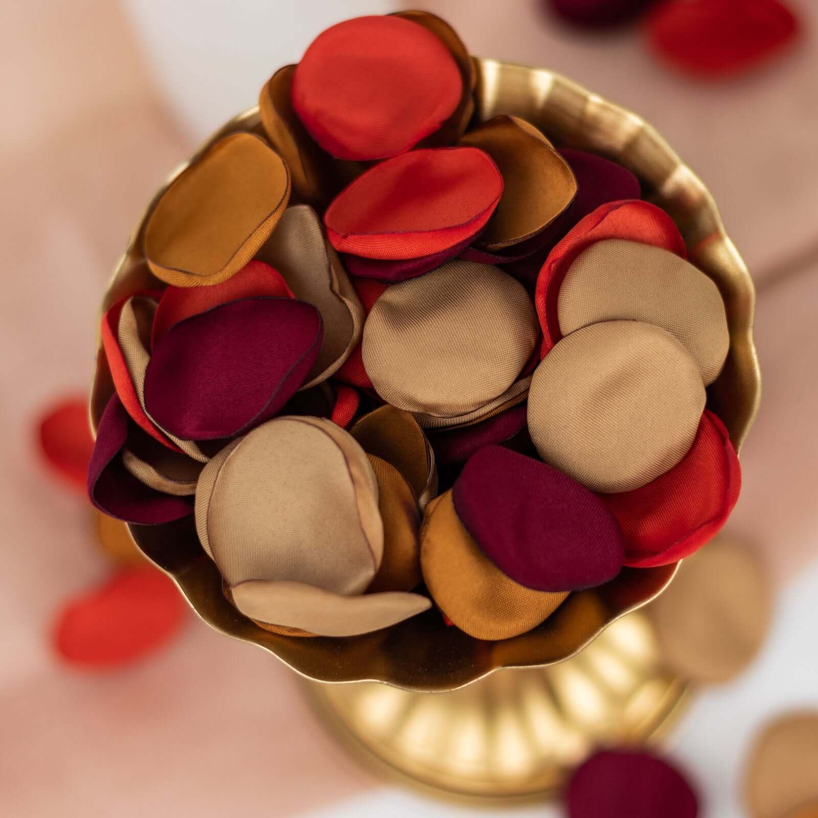 400-Pack Silk Rose Petals in Terracotta Mix - Ideal Decor for Various Events