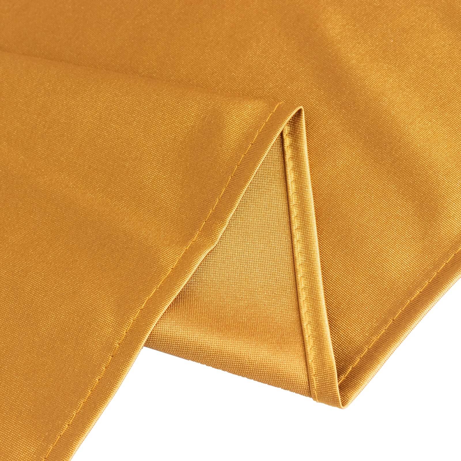 Premium Gold Shimmer 70x70 Scuba Square Tablecloth - Wrinkle-Free & Stain-Resistant