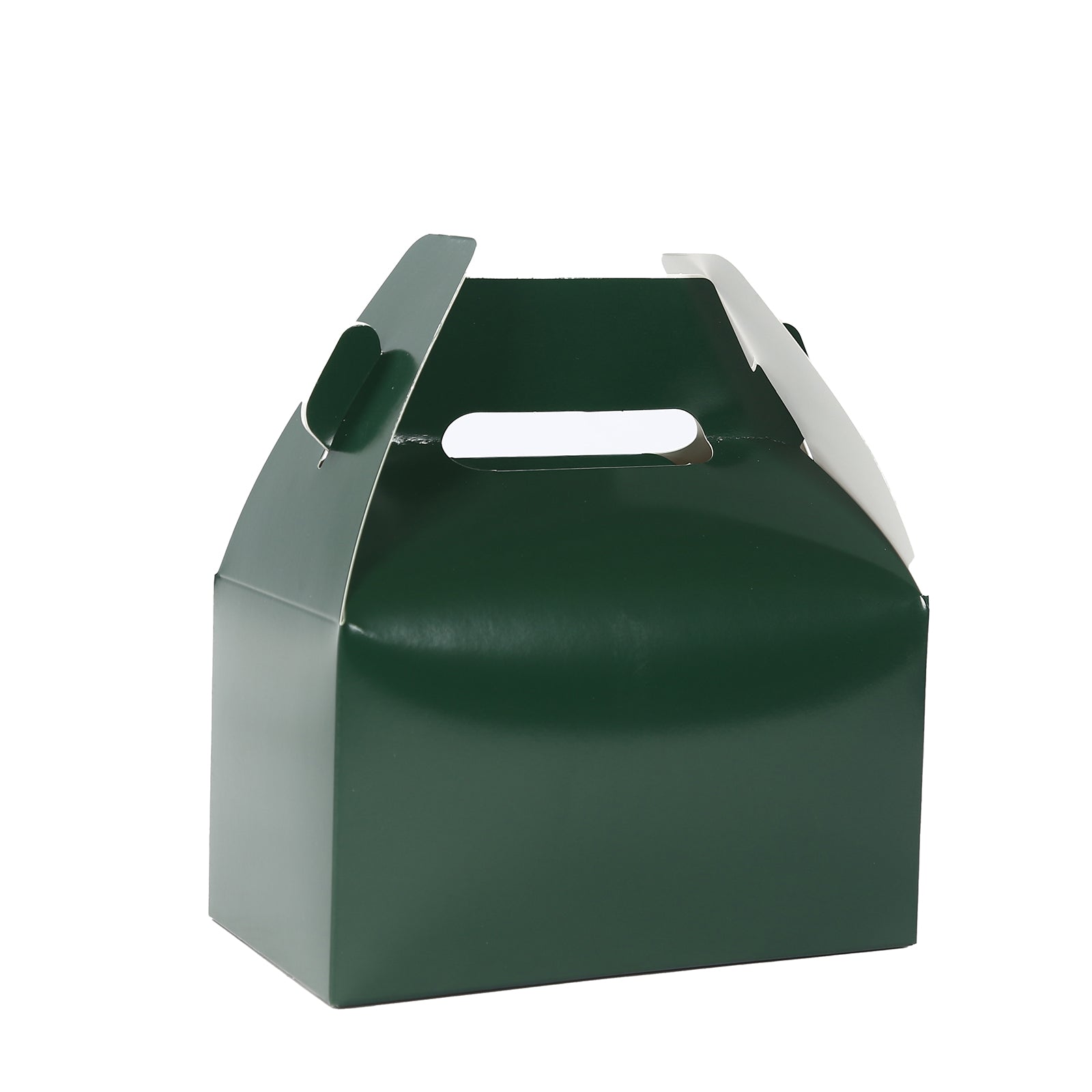 25-Pack Hunter Emerald Green Tote Gable Candy Gift Boxes - Ideal for Party Favors