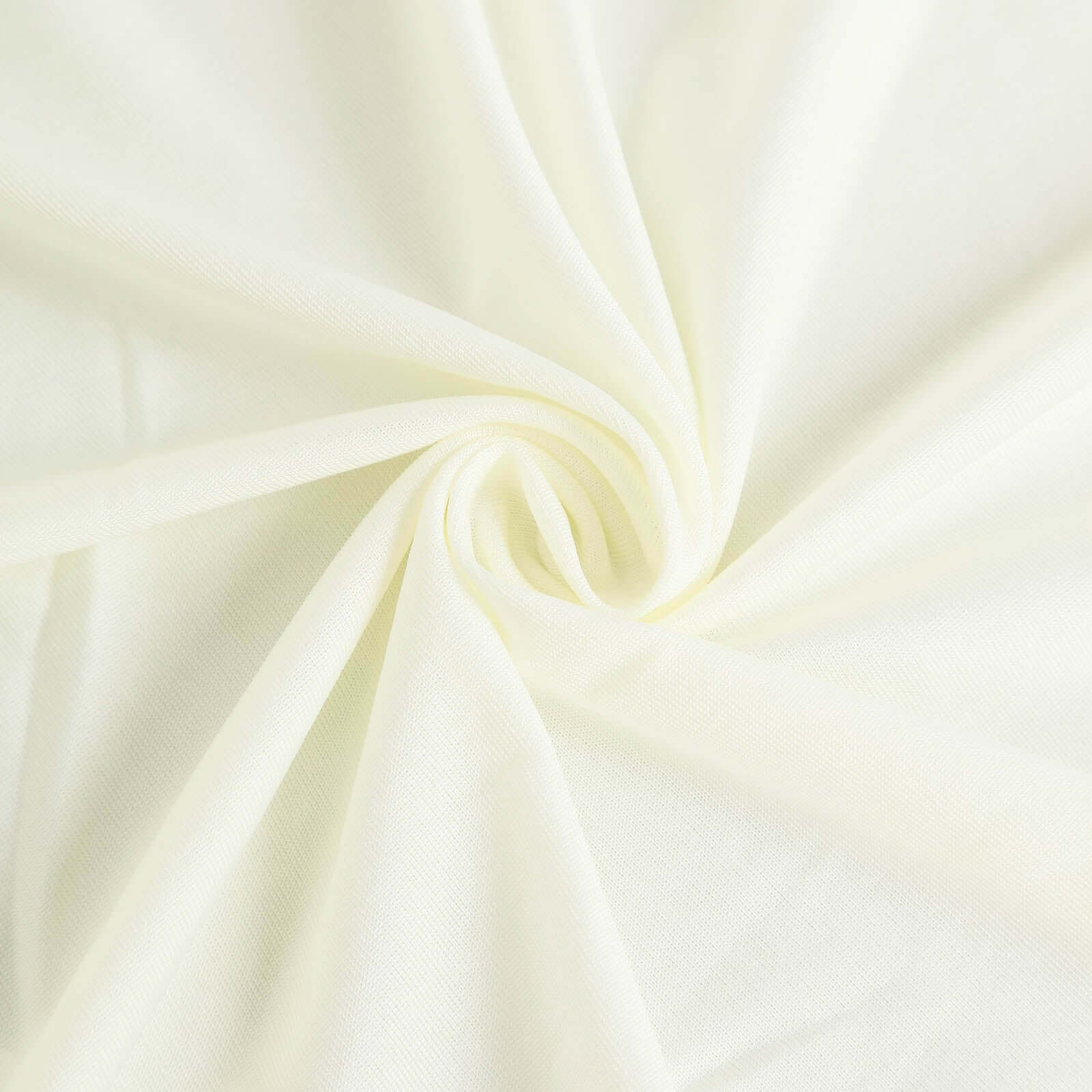 Ivory Spandex Table Cover with Wavy Skirt-Like Effect for 6ft Tables - Exclusive Offer