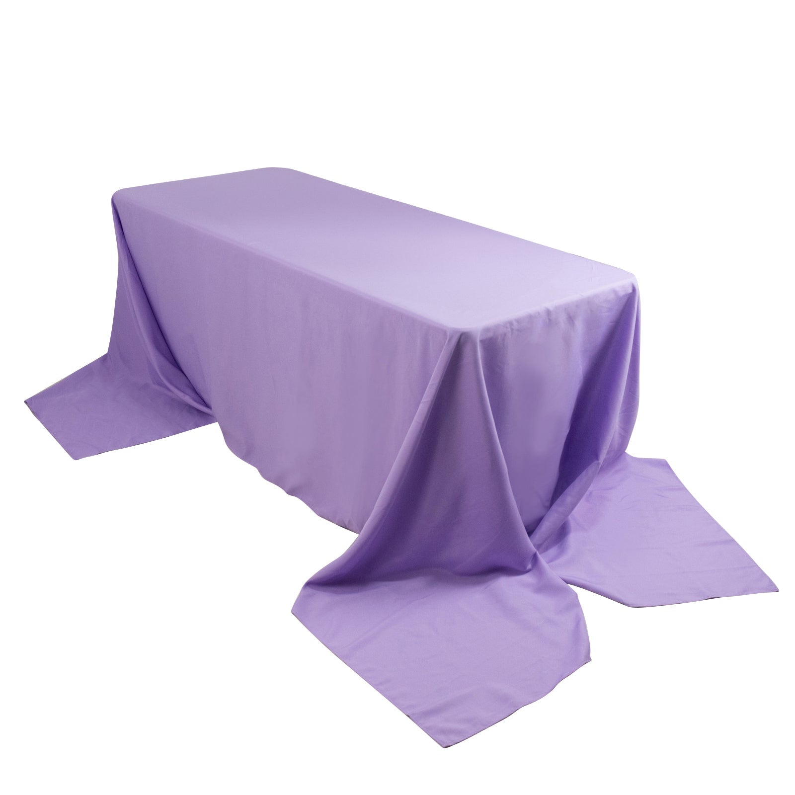 Seamless 220GSM Stain-Resistant Lavender Lilac Premium Polyester Rectangle Tablecloth 90x156