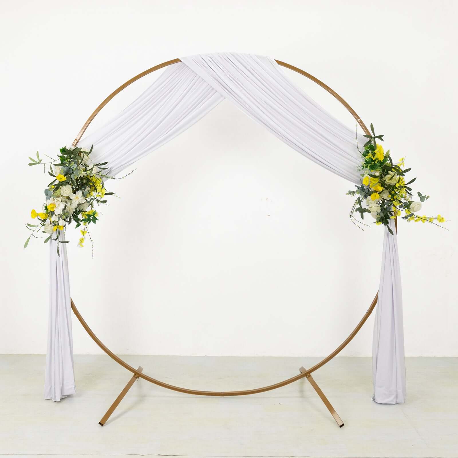 Hot Deal! 5ftx18ft White Spandex 4-Way Stretch Wrinkle-Free Event Curtain Drapes with Rod Pockets
