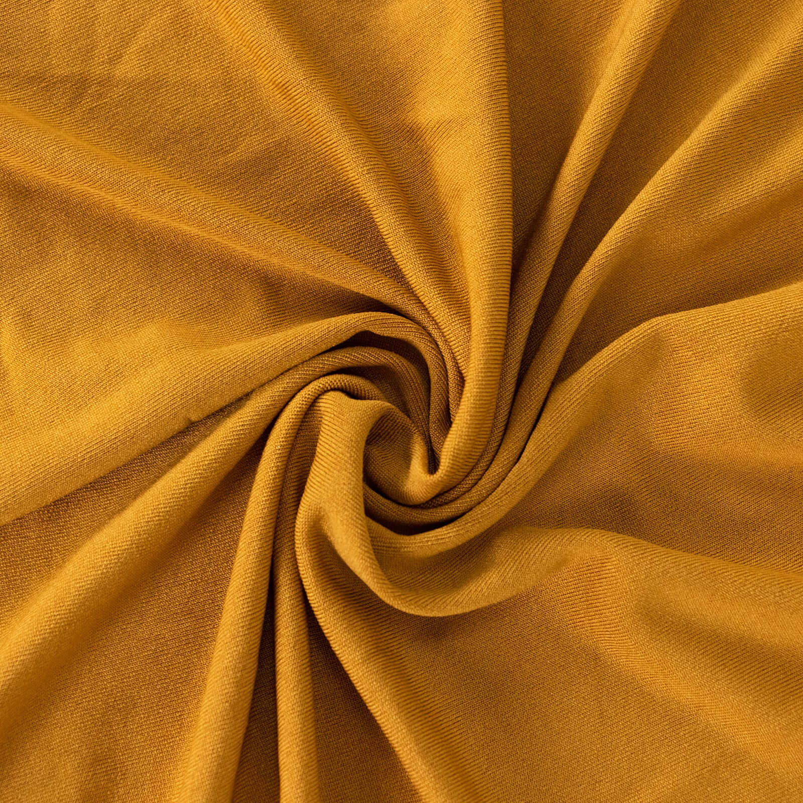 6ft Gold Spandex Round Table Skirt with Wavy Design for Weddings & Events