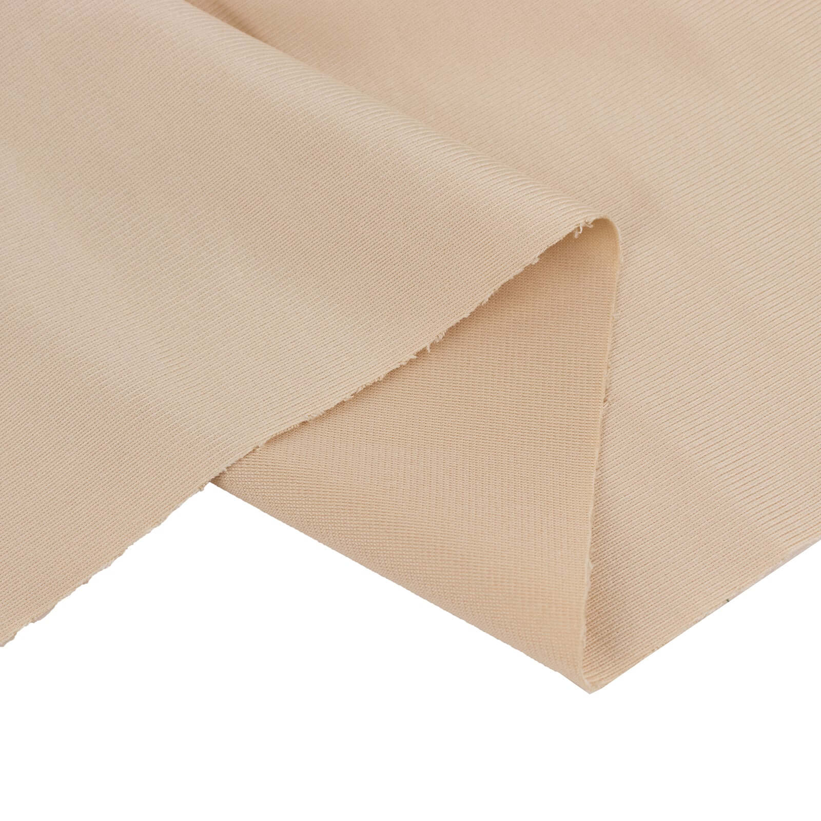 Wrinkle-Free DIY Premium Beige Scuba Polyester Fabric Roll - 60 Inches by 10 Yards