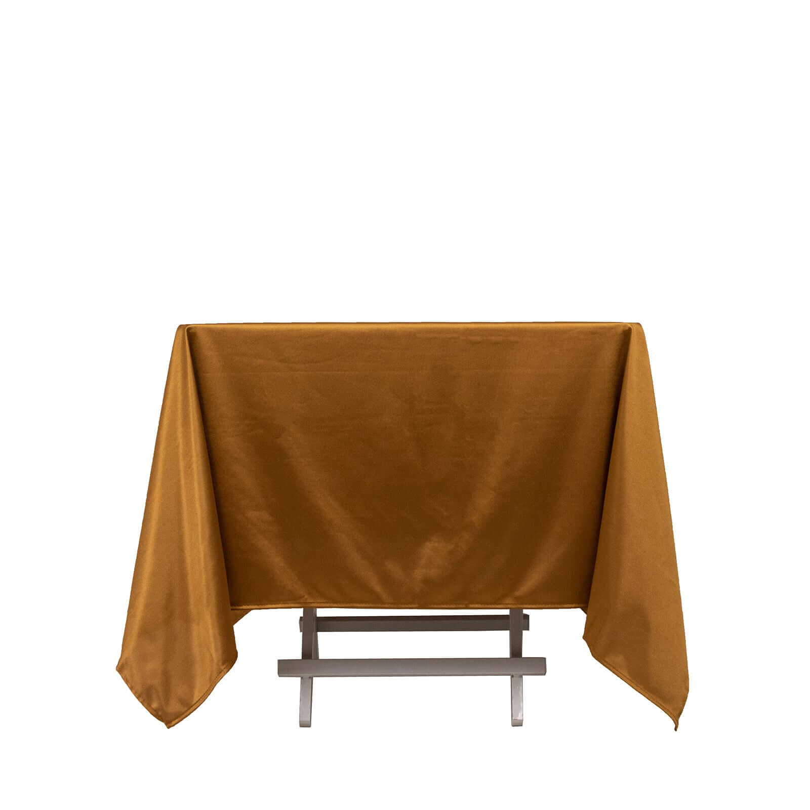 Premium Gold Shimmer 70x70 Scuba Square Tablecloth - Wrinkle-Free & Stain-Resistant