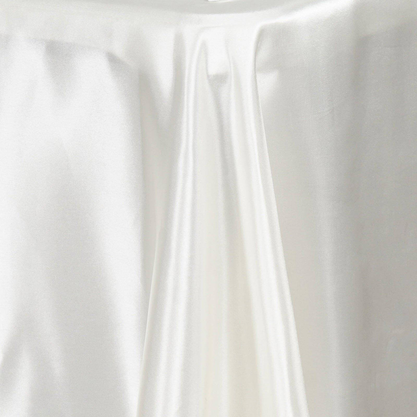 Ivory Satin 72x120 Rectangular Tablecloth - Smooth & Low - Maintenance