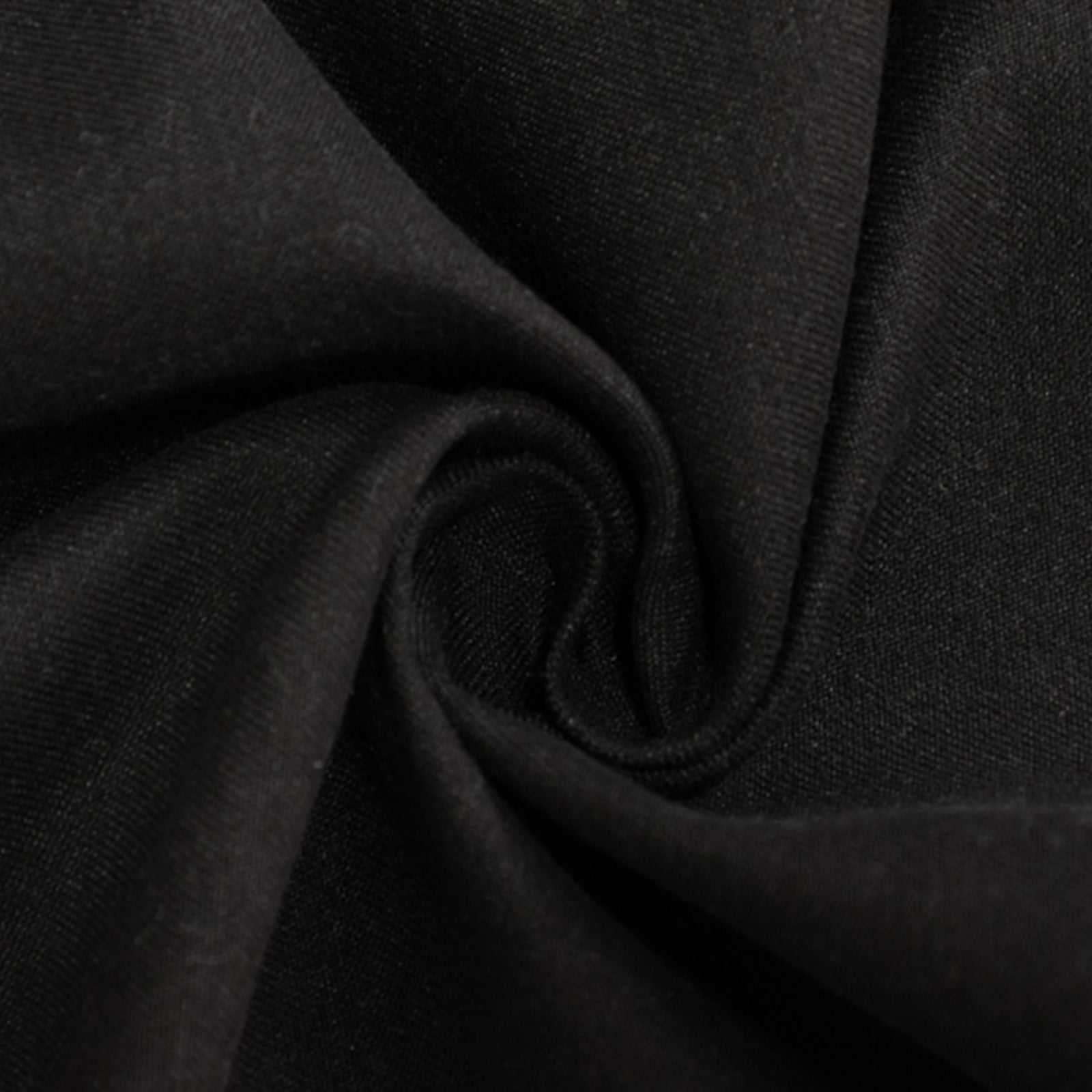 Black 70" Wrinkle-Resistant Cotton Blend Round Tablecloth - Ideal for Events