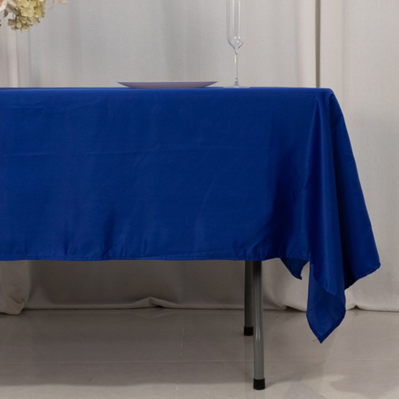 Royal Blue Lamour Satin Rectangle Tablecloth (60x102) - Durable, Silky Soft & High-Quality