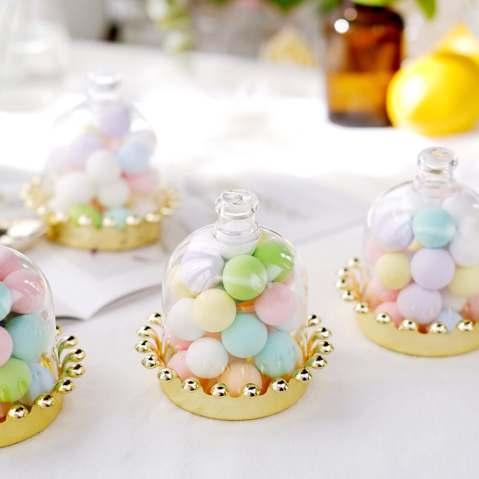 12-Pack Gold & Clear Mini Crown Plastic Treats Party Favor Boxes - Perfect for Special Events