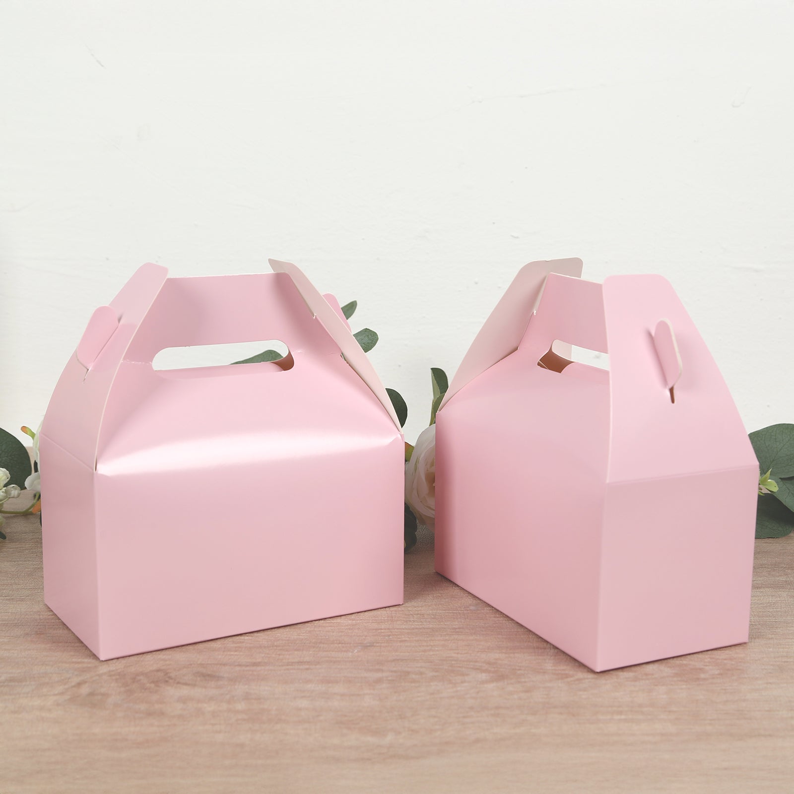 25-Pack Blush Tote Gable Candy Gift Party Favor Boxes