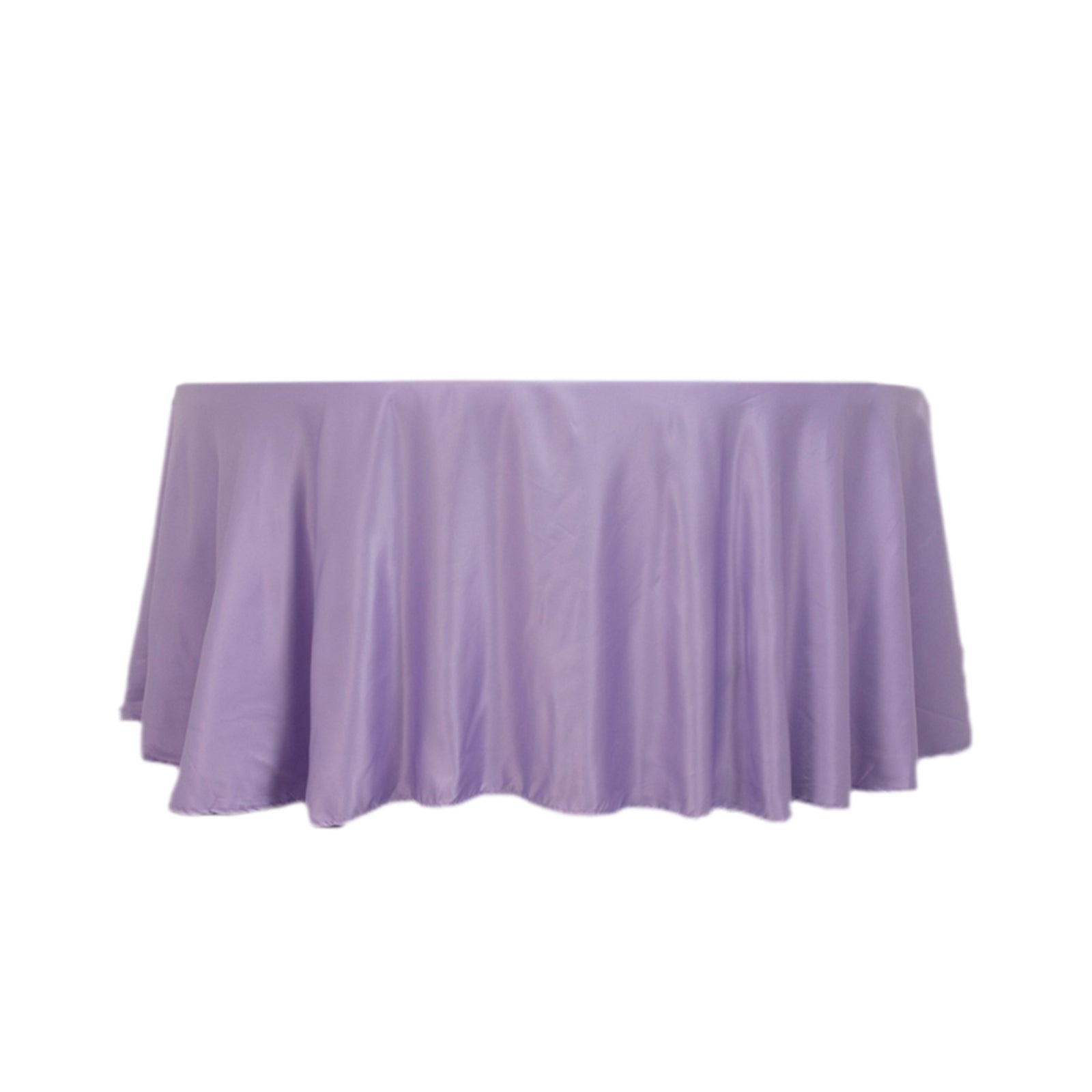 Lavender Lilac Lamour Satin 120-Inch Seamless Round Tablecloth with Soft Sheen