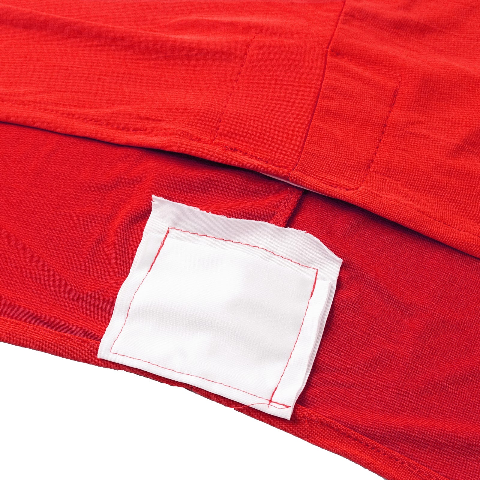Red 5ft Stretch Spandex Round Tablecloth - Durable & Form-Fitting