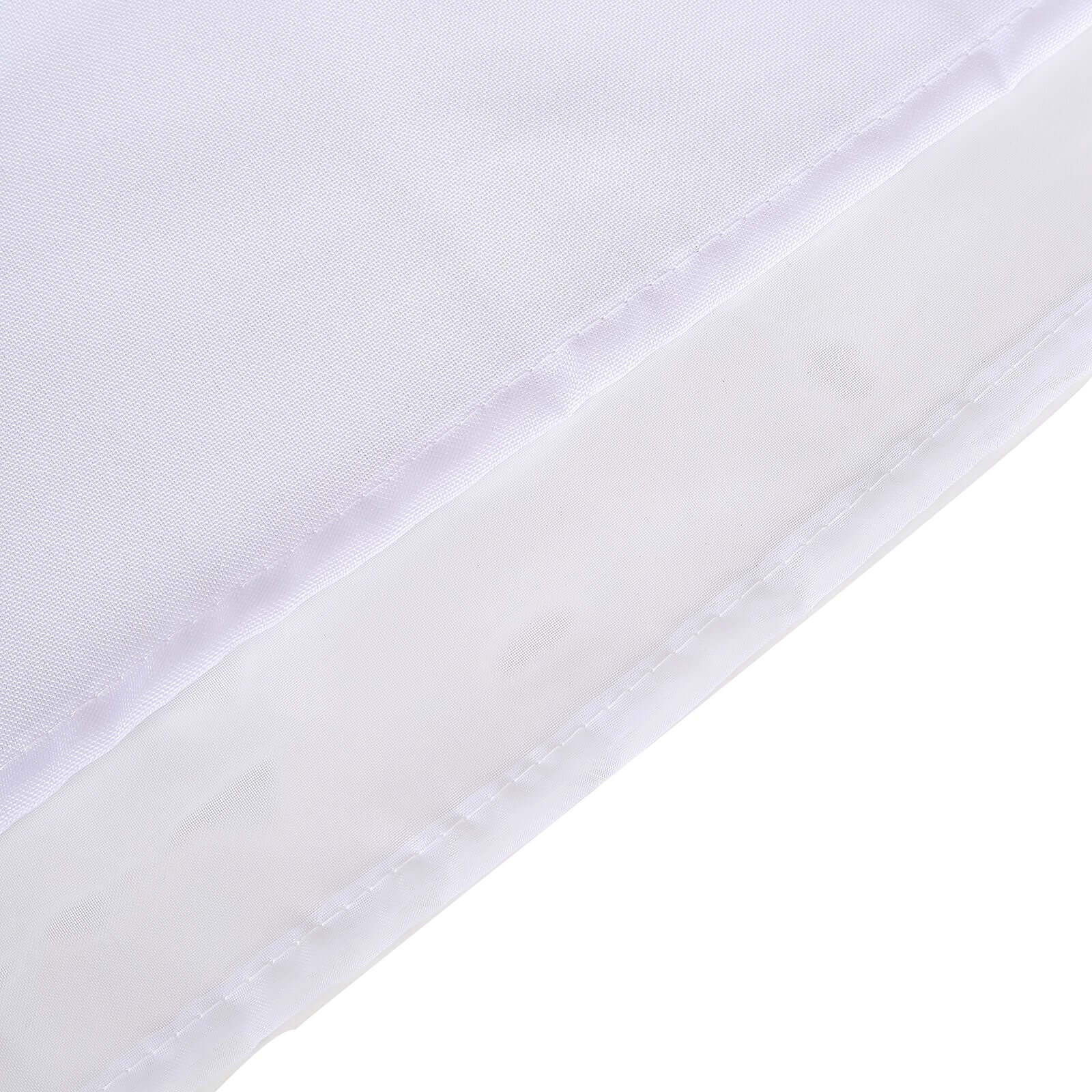 Sale! 10ftx10ft Dual - Layer White Polyester & Chiffon Event Curtain Drapes with Rod Pockets