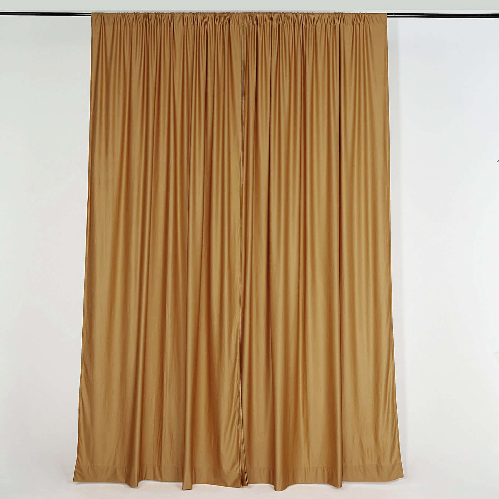 Hot Sale! 2 Pack 10ftx10ft Gold Scuba Polyester Flame - Resistant Wrinkle - Free Event Backdrop Curtains