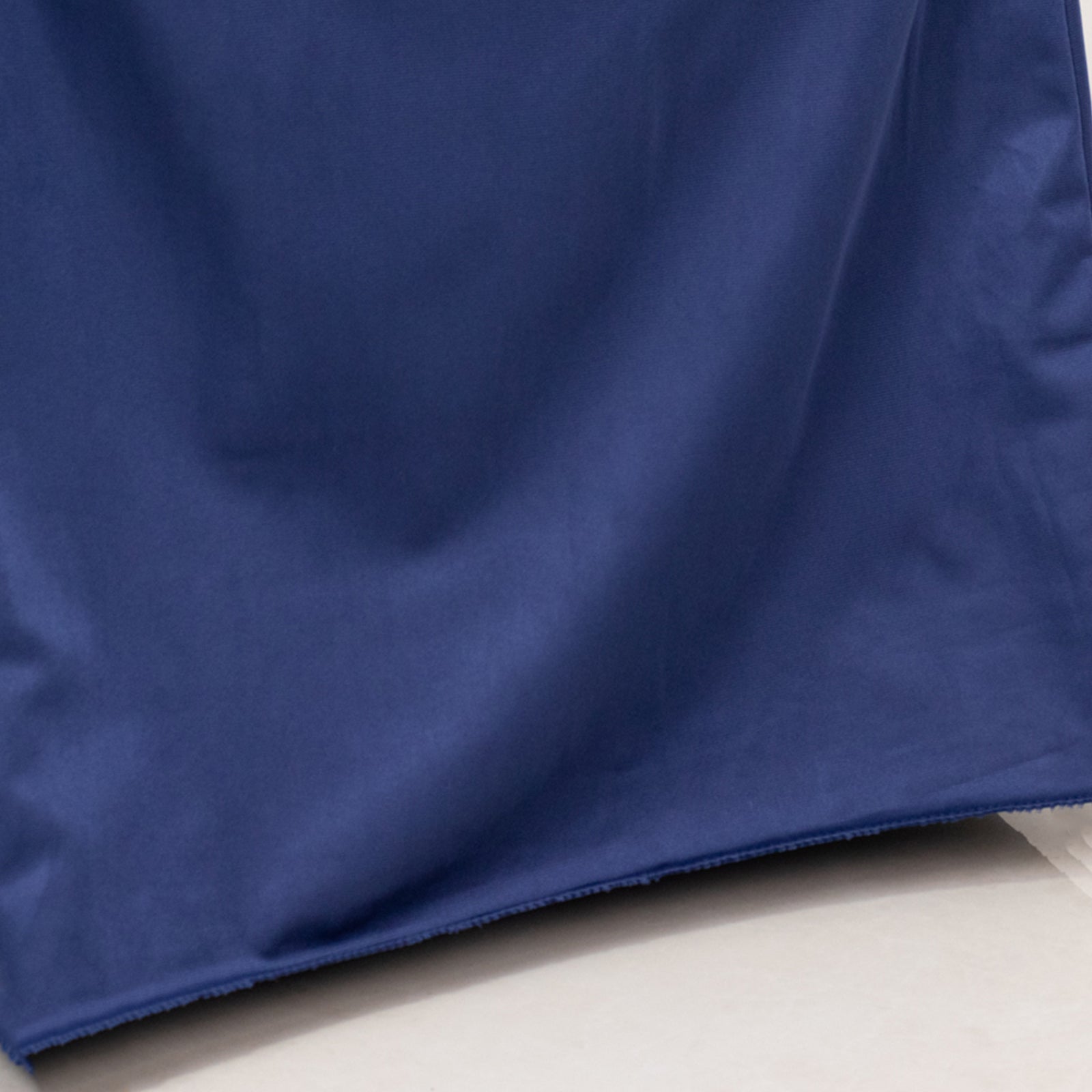 Navy Blue Scuba Stretch Slipcover for Banquet Chairs - Slim, Wrinkle-Free & Durable