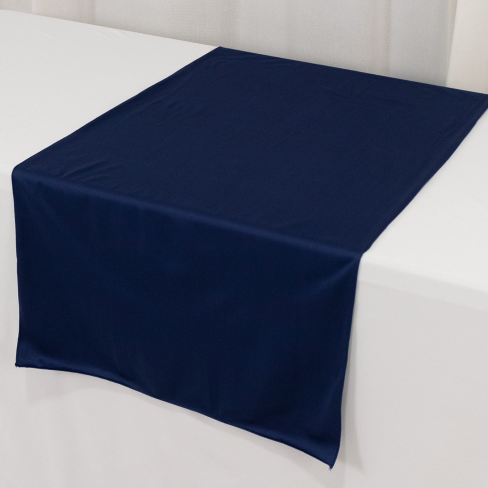 Navy Blue Durable Polyester 24x72 Table Runner for Trade Shows