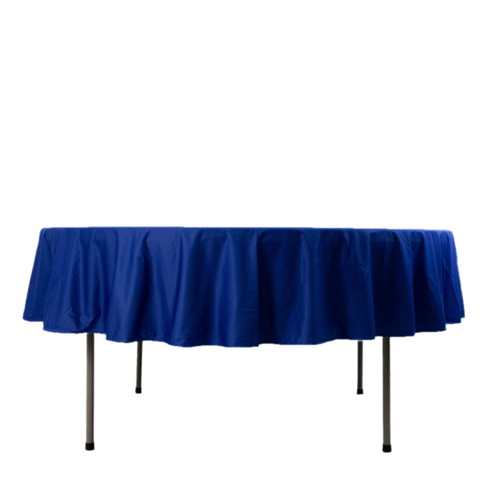 Wrinkle-Free & Stain-Resistant Royal Blue 90-Inch Premium Scuba Round Tablecloth