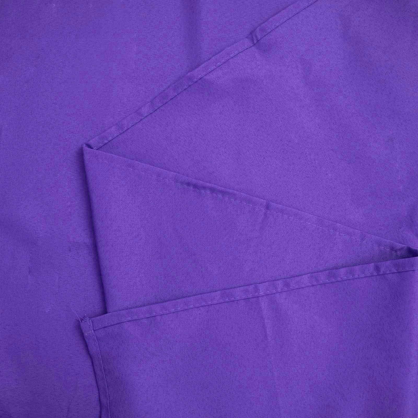 Purple 90x132 Polyester Seamless Wrinkle-Resistant Rectangle Tablecloth - Great Deal!