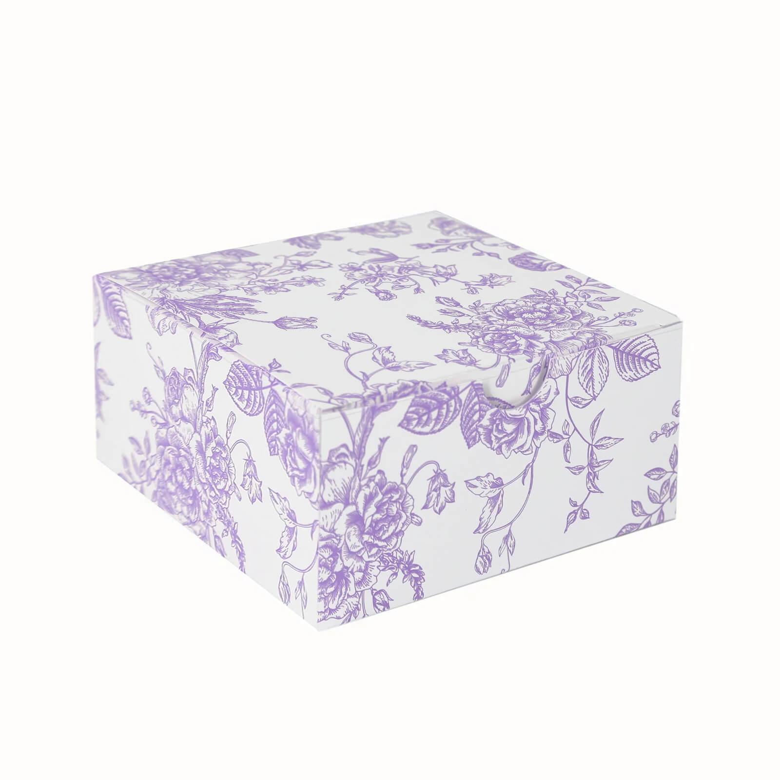 25-Pack French Toile Pattern Party Favors Boxes: Matte Lavender & White Candy Gift Boxes
