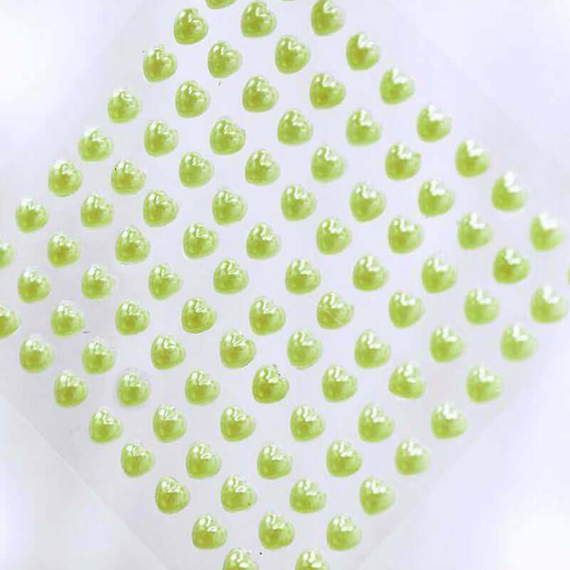 600 Pcs Apple Green Heart Diamond Rhinestone Stickers for DIY Crafts - Great Deal
