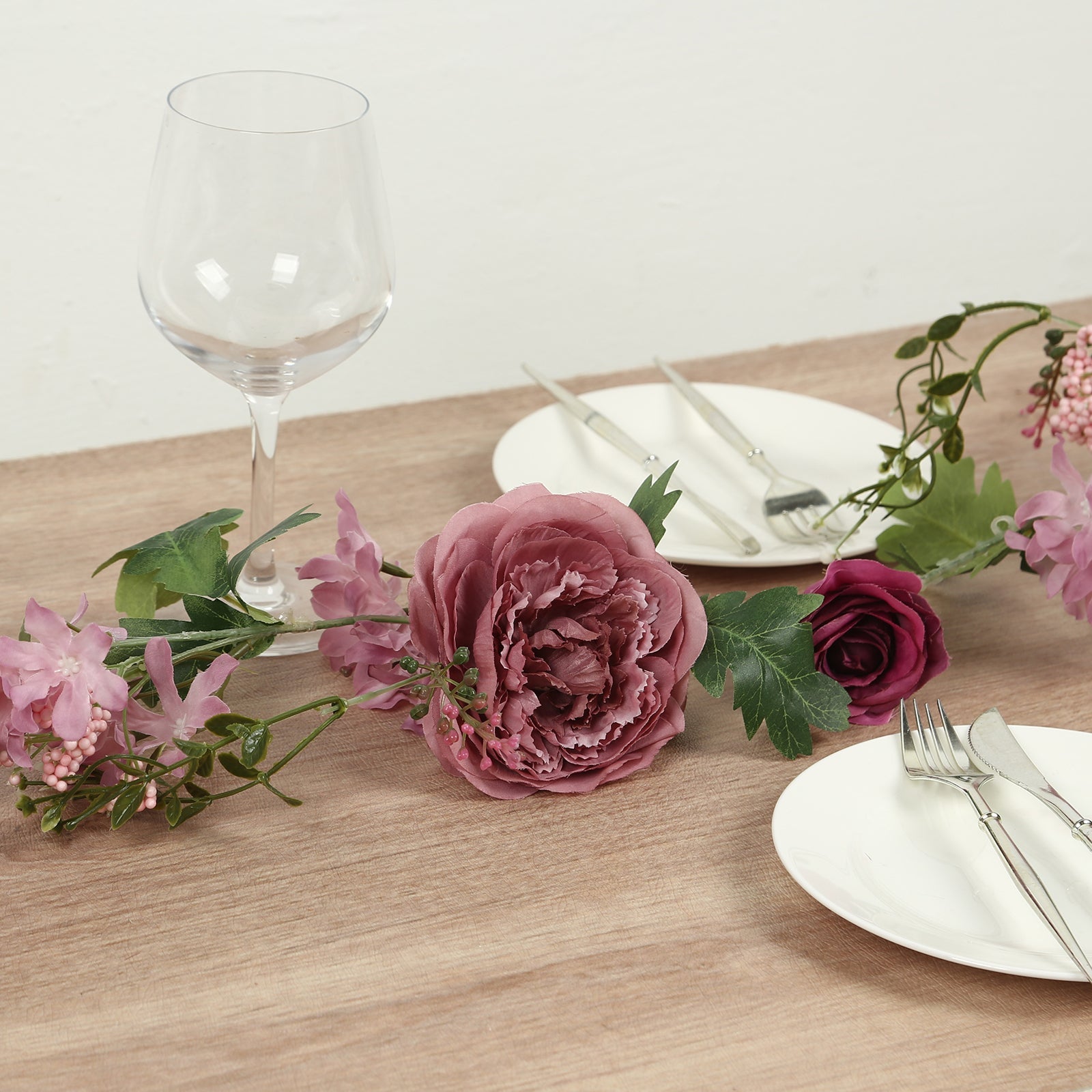 Hot! 6ft Dusty Rose Artificial Silk Peony & Rose Flower Garland