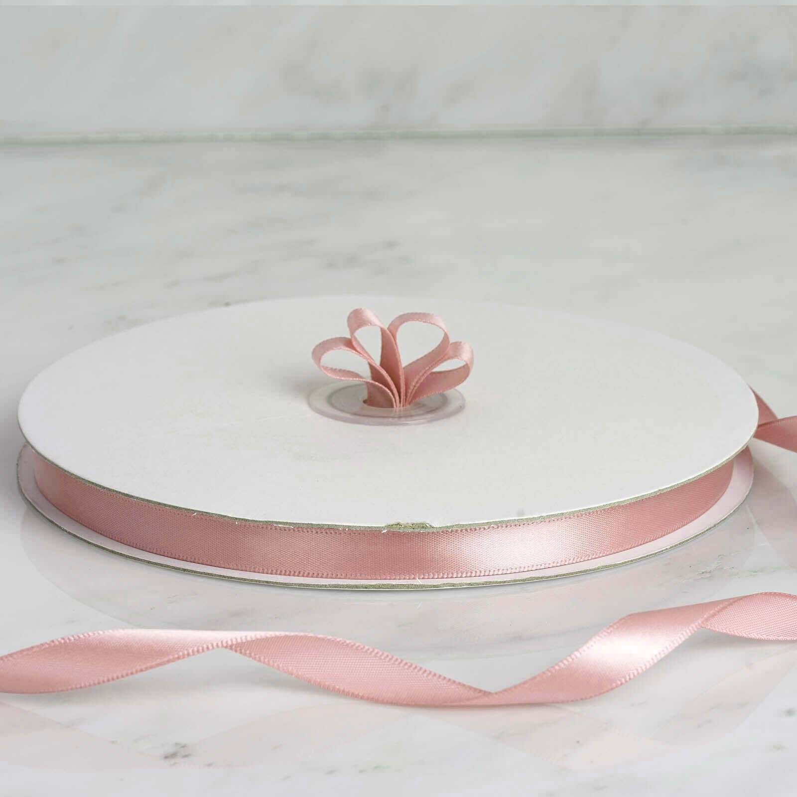 Limited Offer! 100 Yards 3/8-Inch Blush Single-Sided Decorative Satin Ribbon