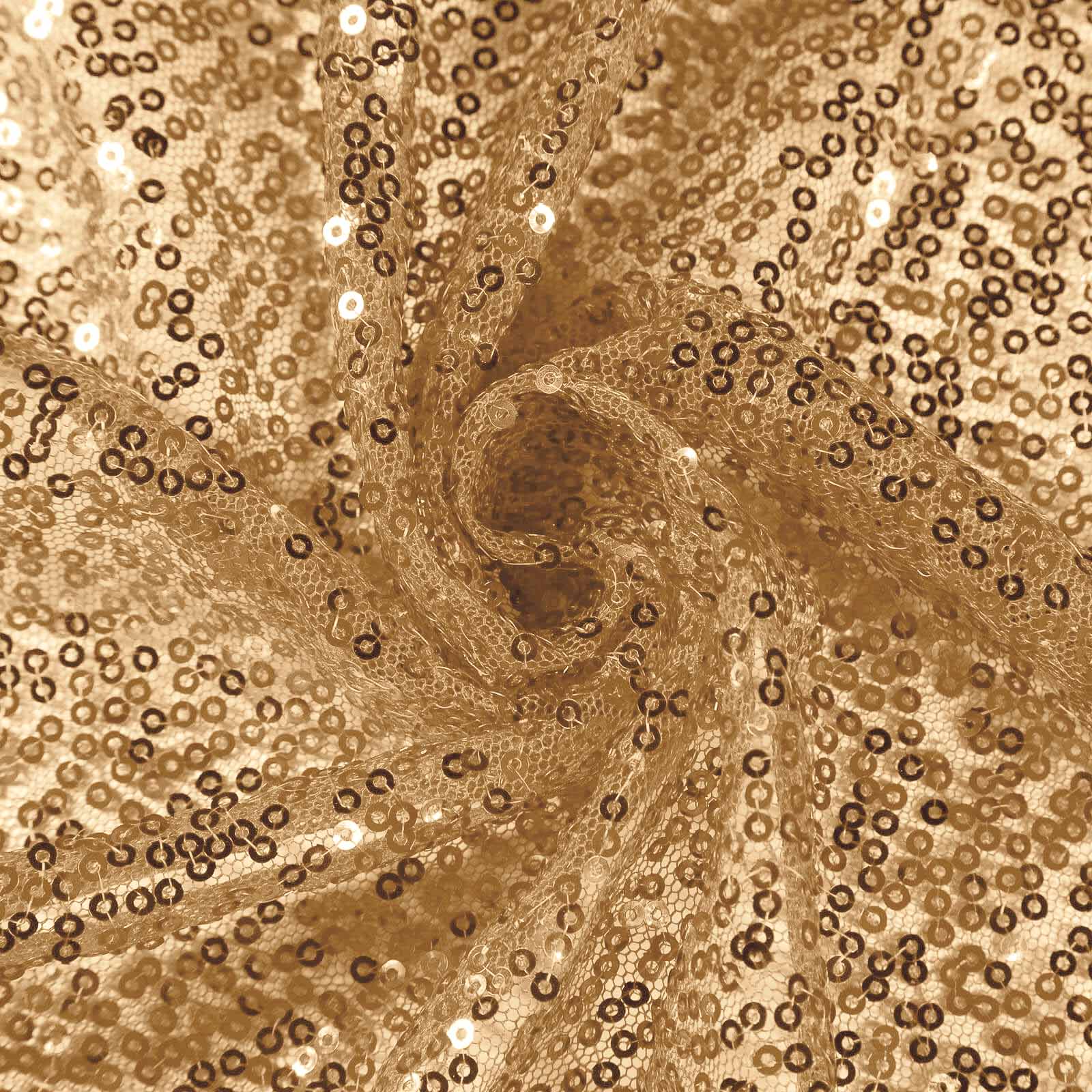 Exclusive Gold Sequin Round Tablecloth 132' - Ideal for Elegant Events