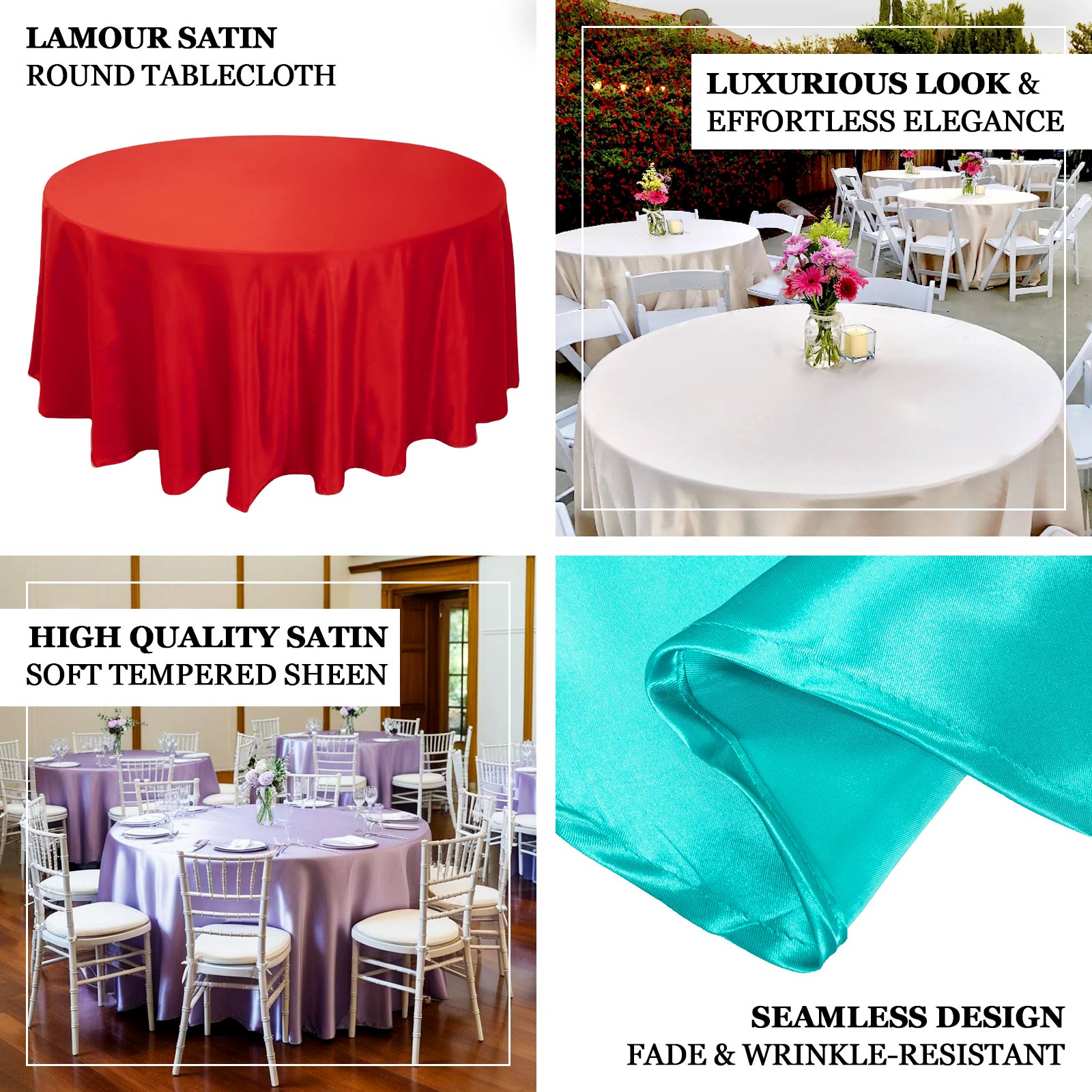 Navy Blue Lamour Satin 120" Round Tablecloth - Soft Sheen & Durable!
