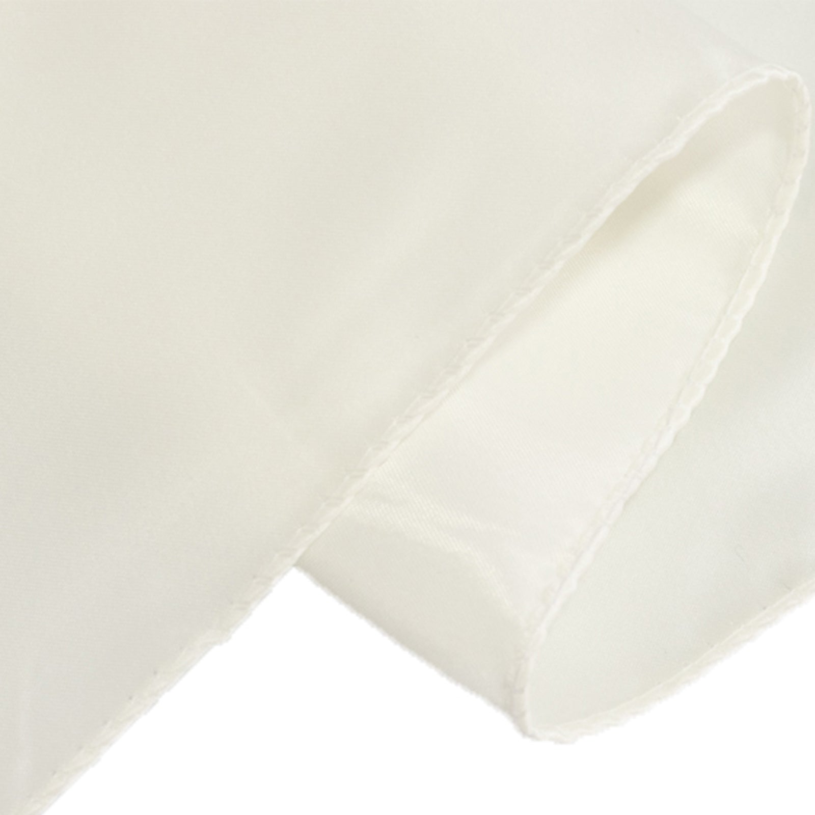 Hot Deal! Ivory Lamour Satin 72x72 Square Table Overlay with Smooth Finish