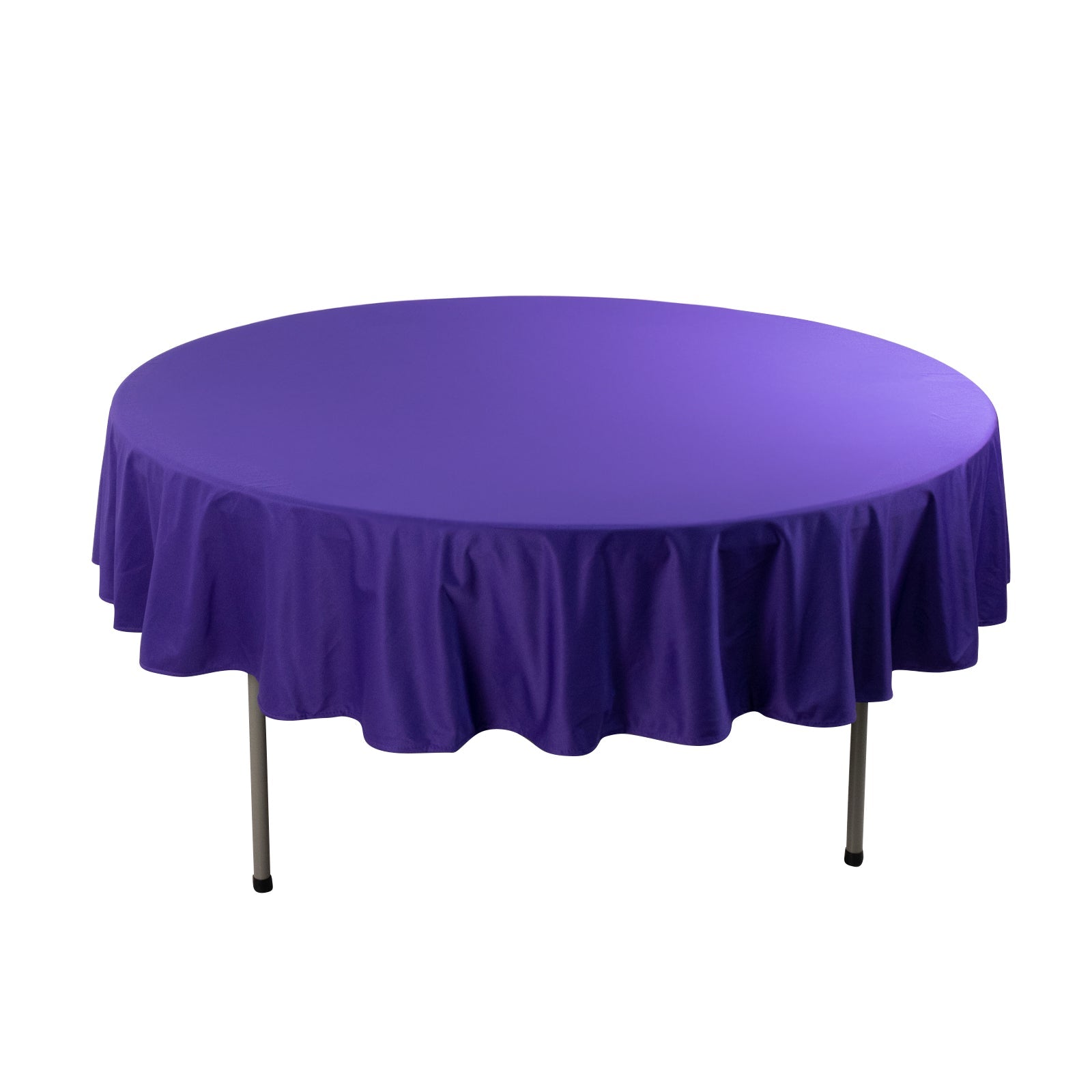 Premium Purple 90-Inch Round Scuba Tablecloth - Stain & Wrinkle Resistant
